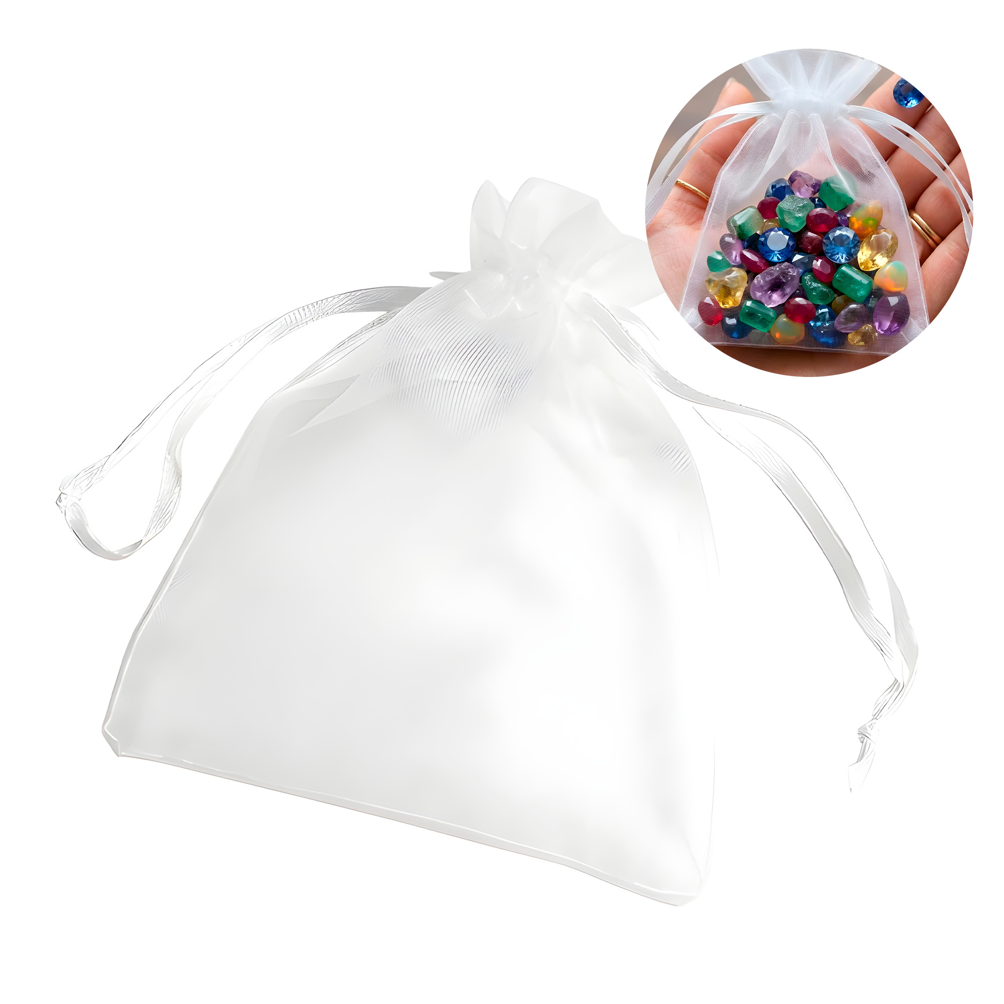 50 Bolsas Organza 10x15 cm Colores Joyeria Regalos Empaque Elegante 7