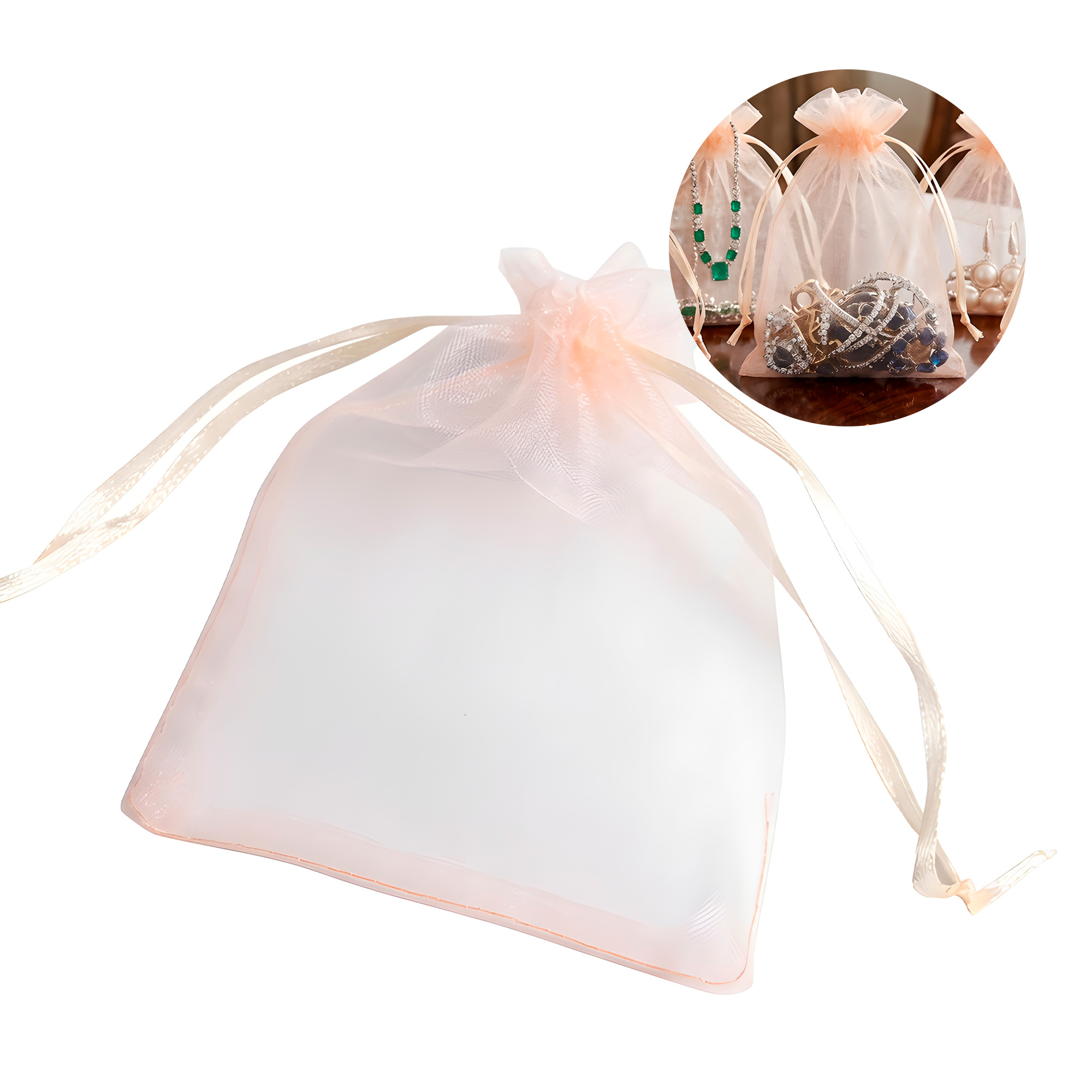50 Bolsas Organza 10x15 cm Colores Joyeria Regalos Empaque Elegante 14