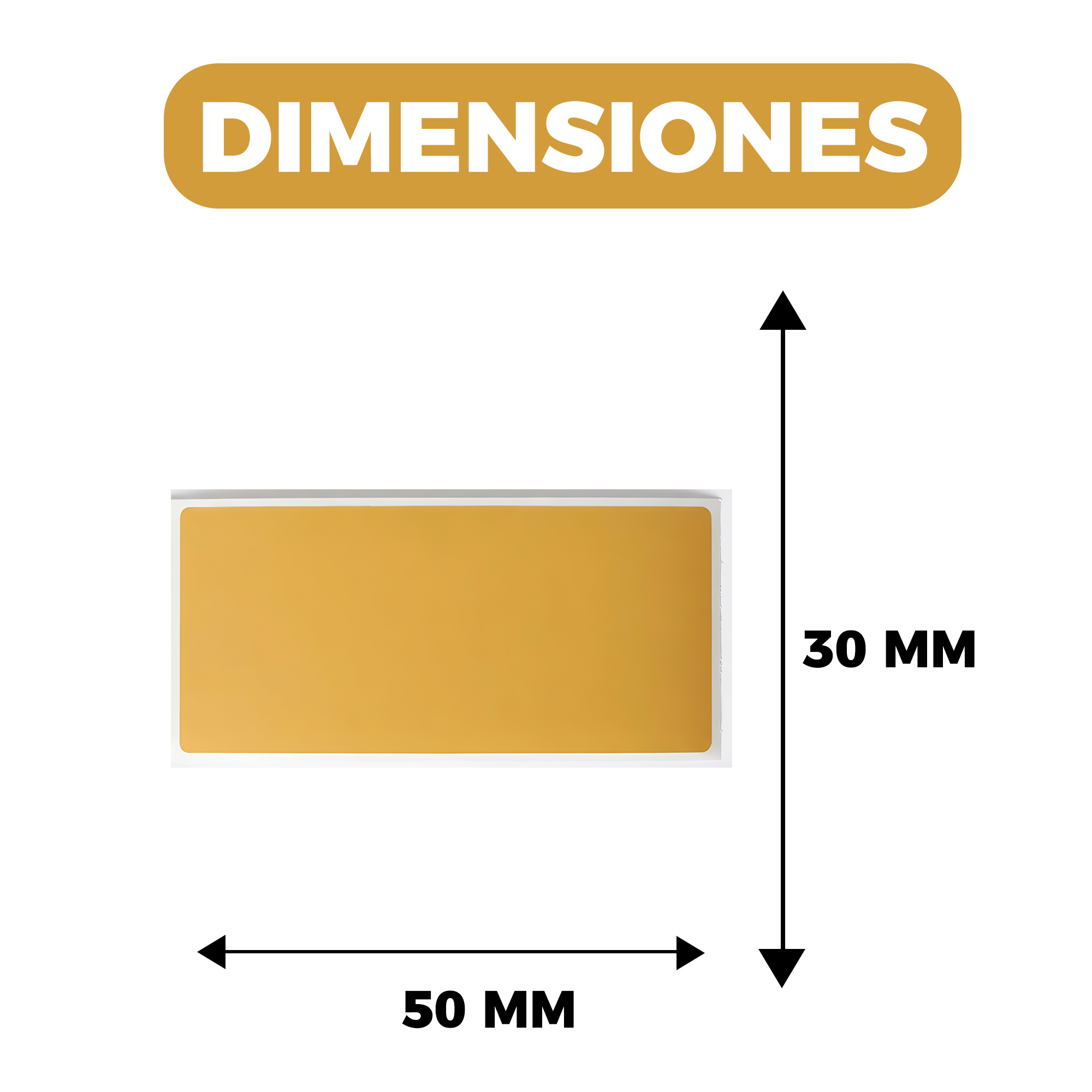 1000 Etiquetas Autoadhesivas Térmicas 50 x 30 mm Color Kraft Impresion 2