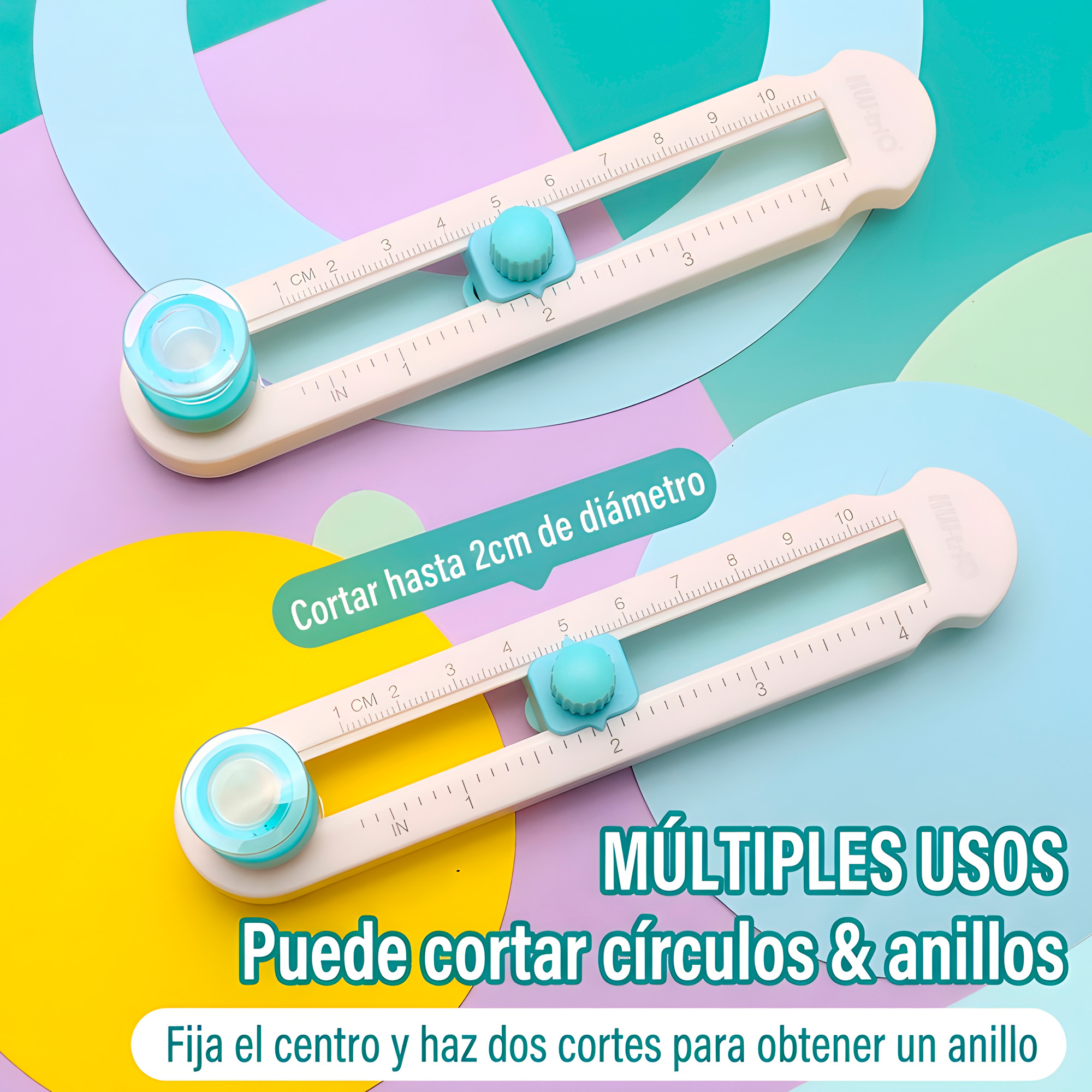 Cortador Circular Giratorio Manual De 360 Grados Para Manualidades 10