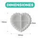 Molde Silicona Corazón Aromaterapia Velas 7,3 X 4 CM - Miniatura 2