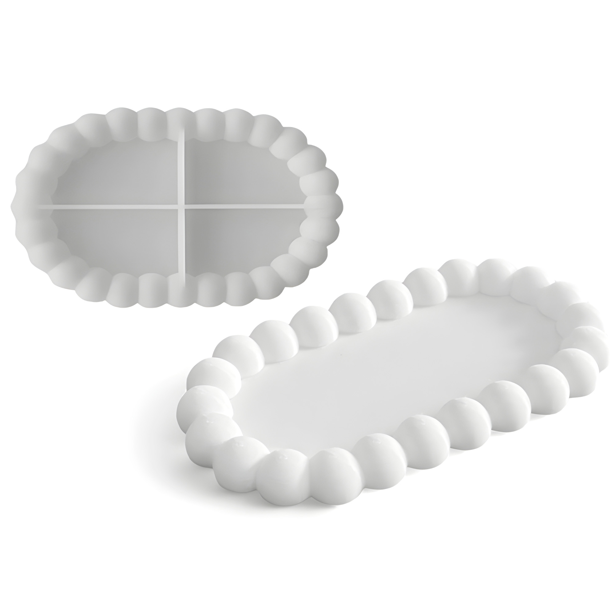 Molde Silicona Bandeja Ovalada Aromaterapia Velas 17 X 12 CM 6