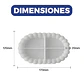 Molde Silicona Bandeja Ovalada Aromaterapia Velas 17 X 12 CM - Miniatura 2