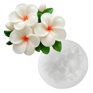 Molde Silicona Flor de Petalos Aromaterapia Velas 7 X 6,6 CM
