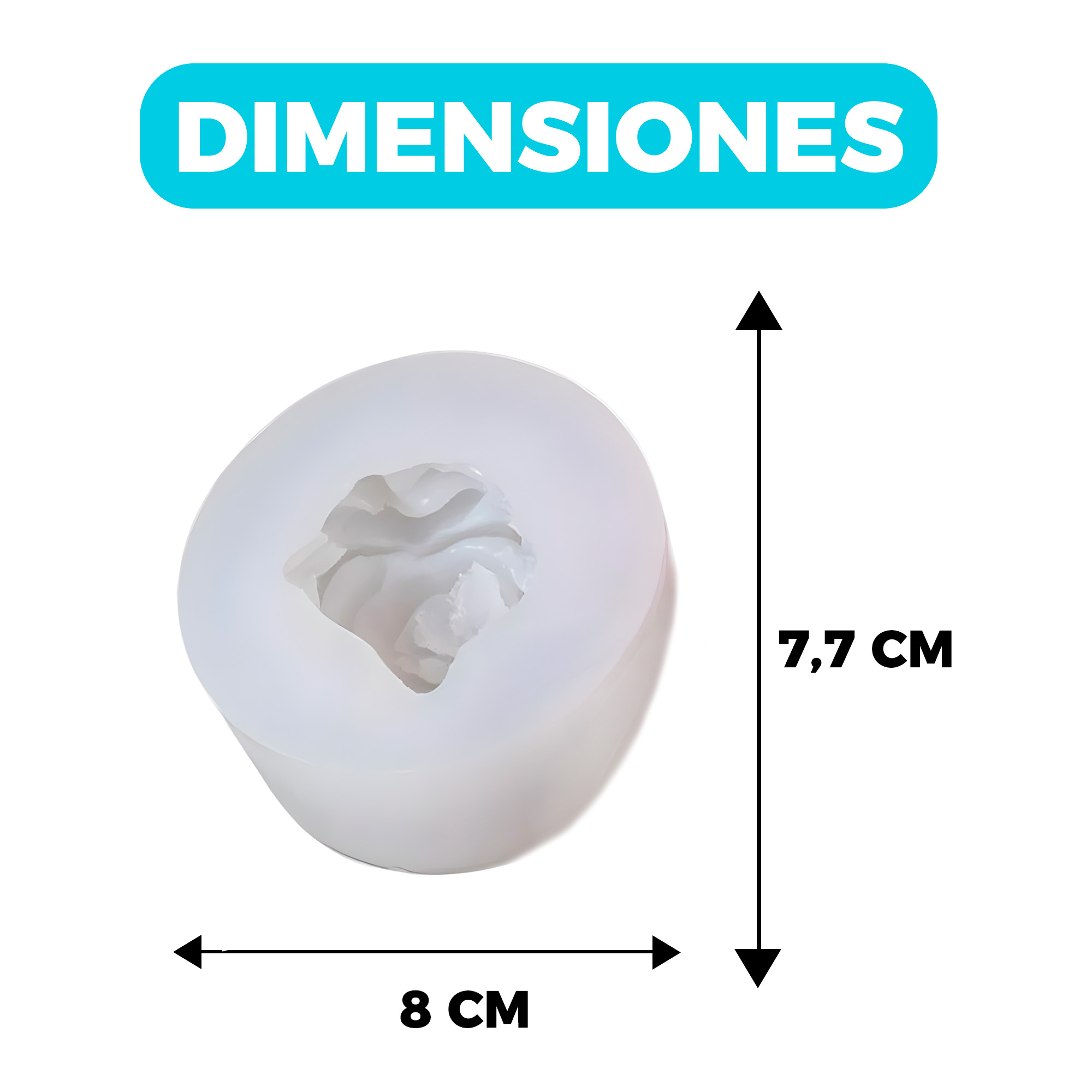Molde Silicona Flor clemátide Aromaterapia Velas 8 X 7,7 CM 2