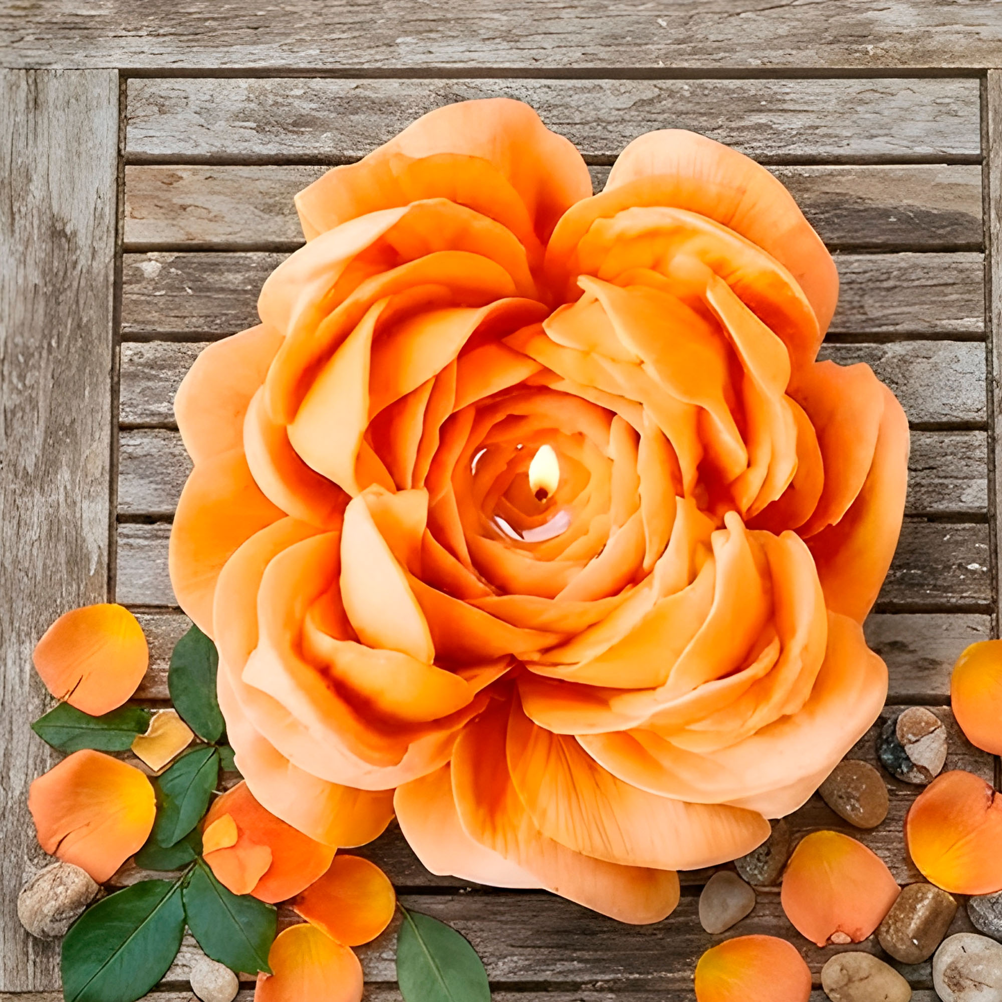 Molde Silicona Flor Abierta Aromaterapia Velas 7,3 X 7,3 CM 8