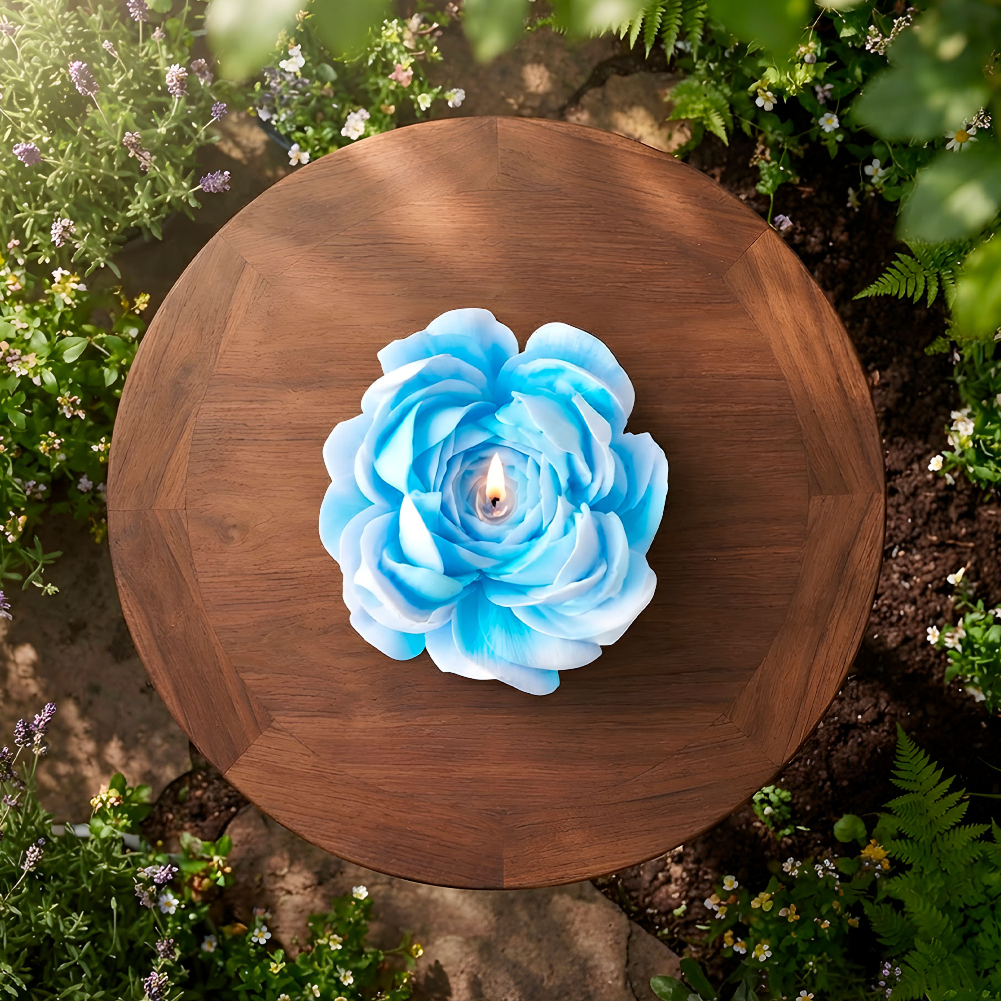 Molde Silicona Flor Abierta Aromaterapia Velas 7,3 X 7,3 CM 9