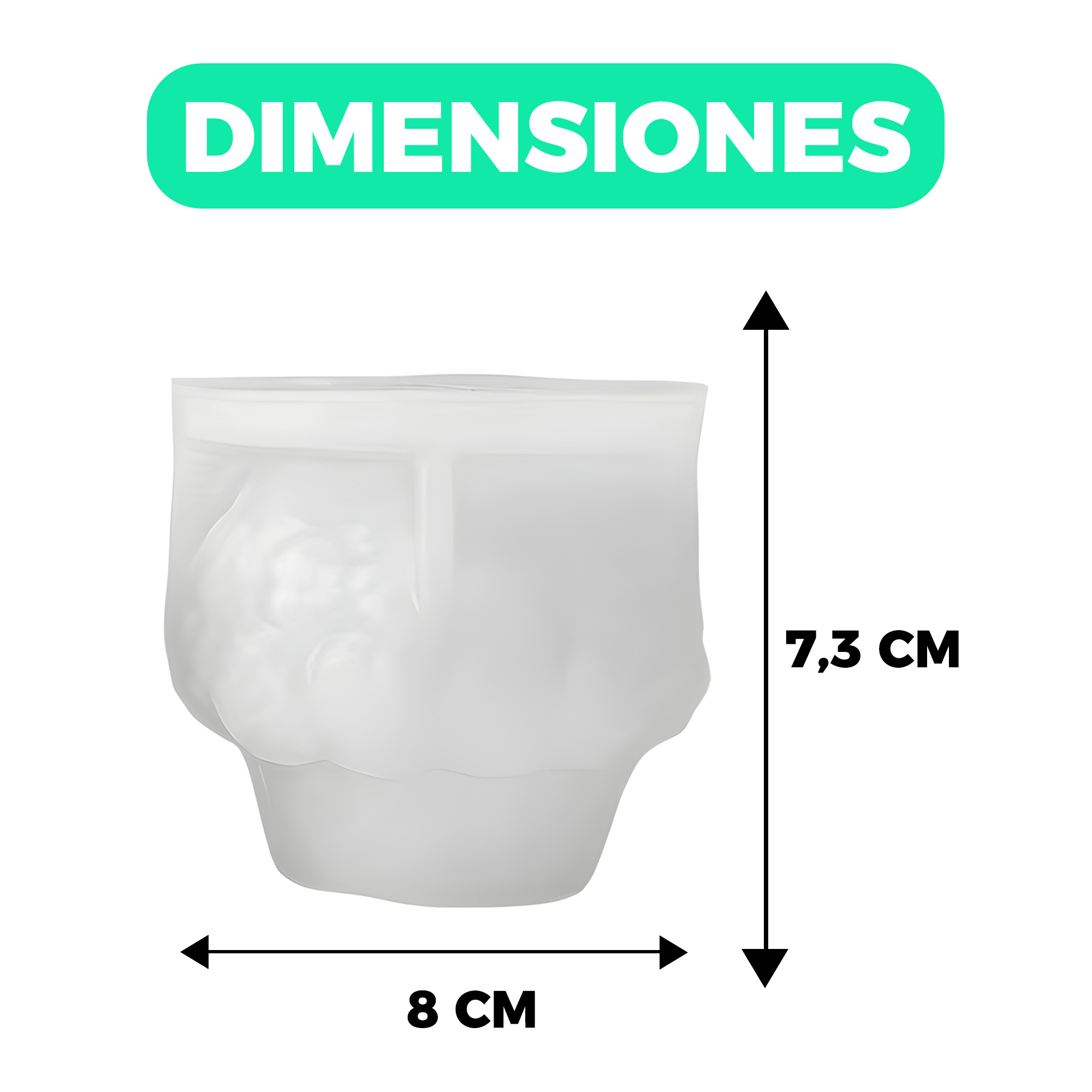 Molde Silicona Cupcake de Rosas Aromaterapia Velas 8 X 7,3 CM 2