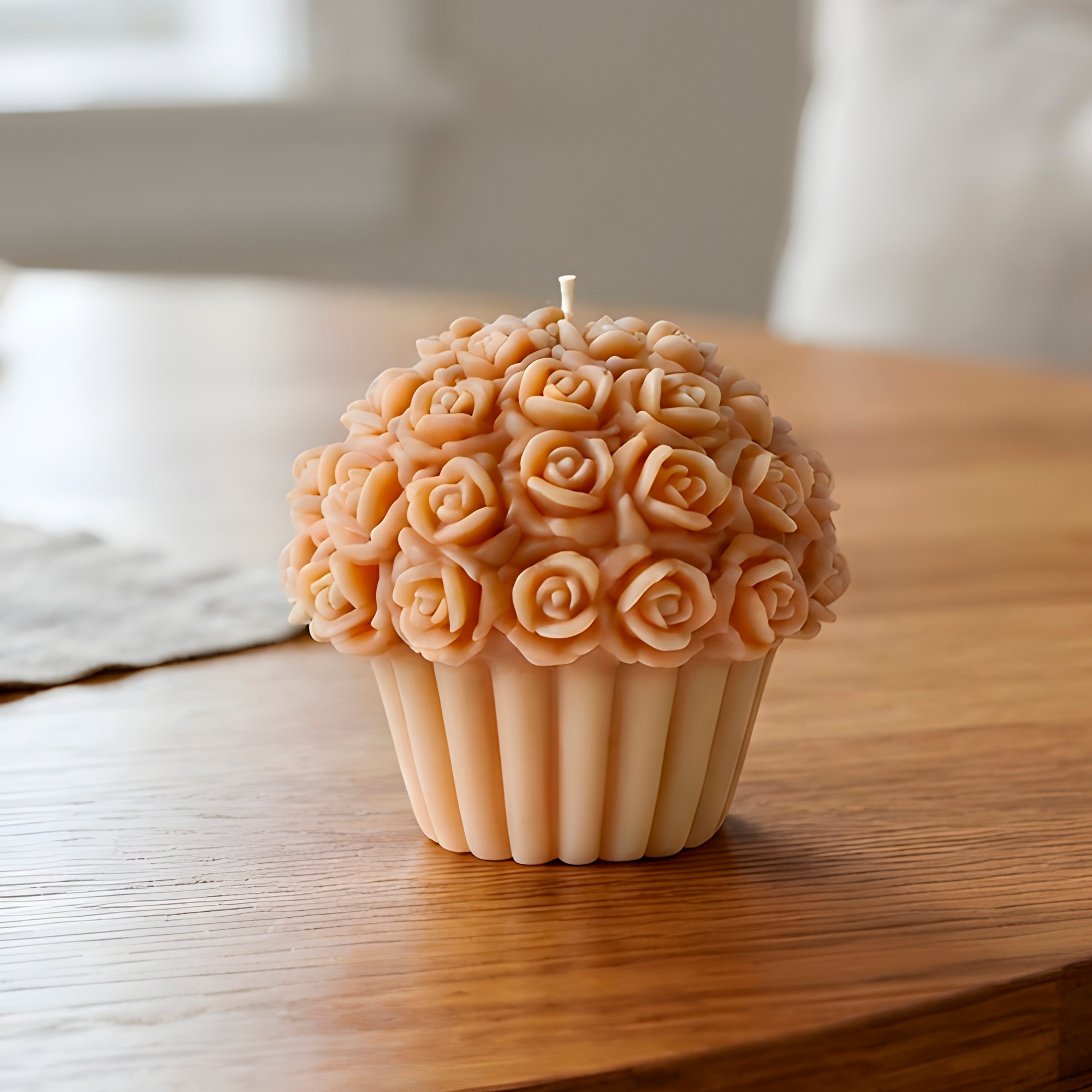 Molde Silicona Cupcake de Rosas Aromaterapia Velas 8 X 7,3 CM 3