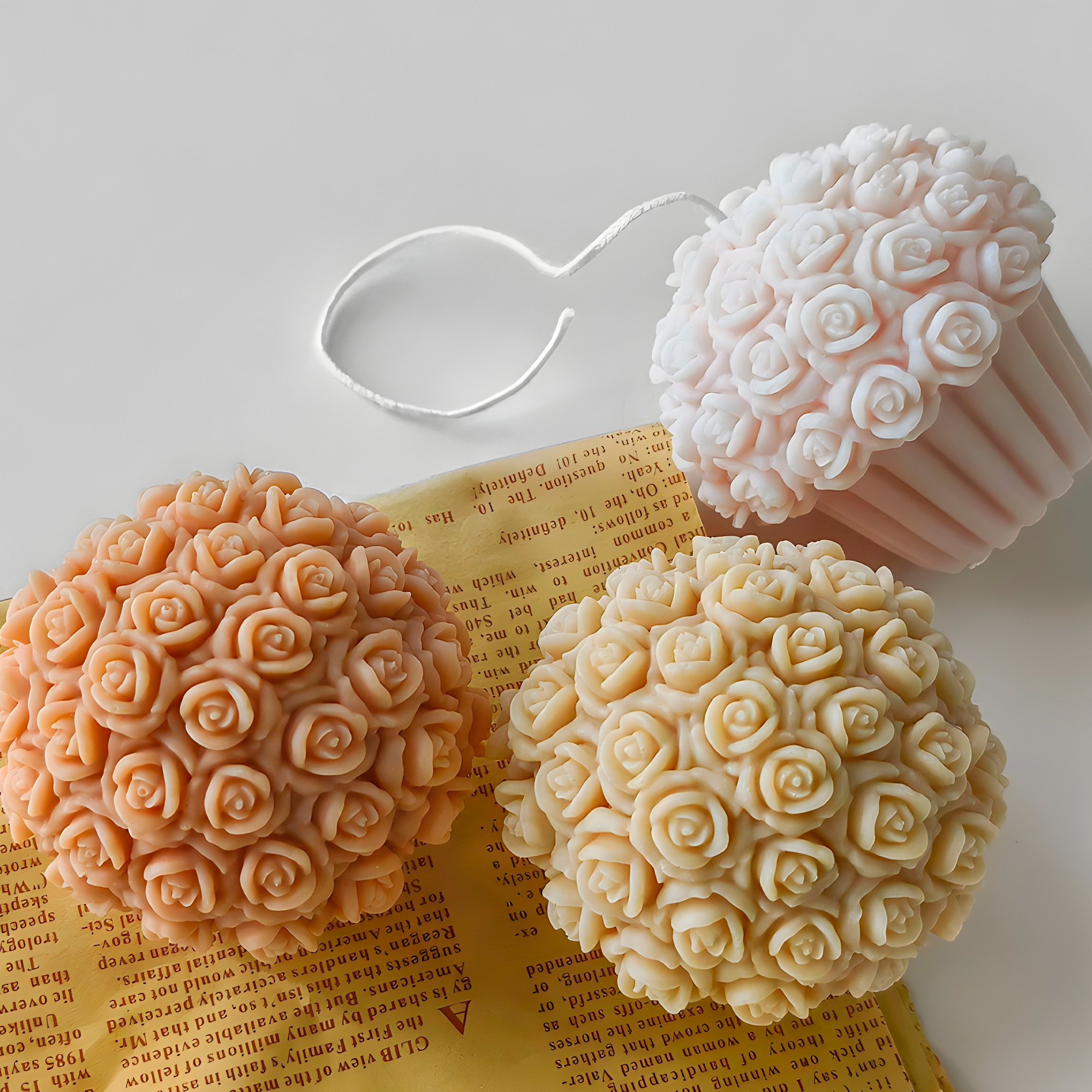 Molde Silicona Cupcake de Rosas Aromaterapia Velas 8 X 7,3 CM 8