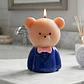 Molde Silicona Osito Vestido de Novio Aromaterapia Velas 7,4 X 5,5 CM - Miniatura 6