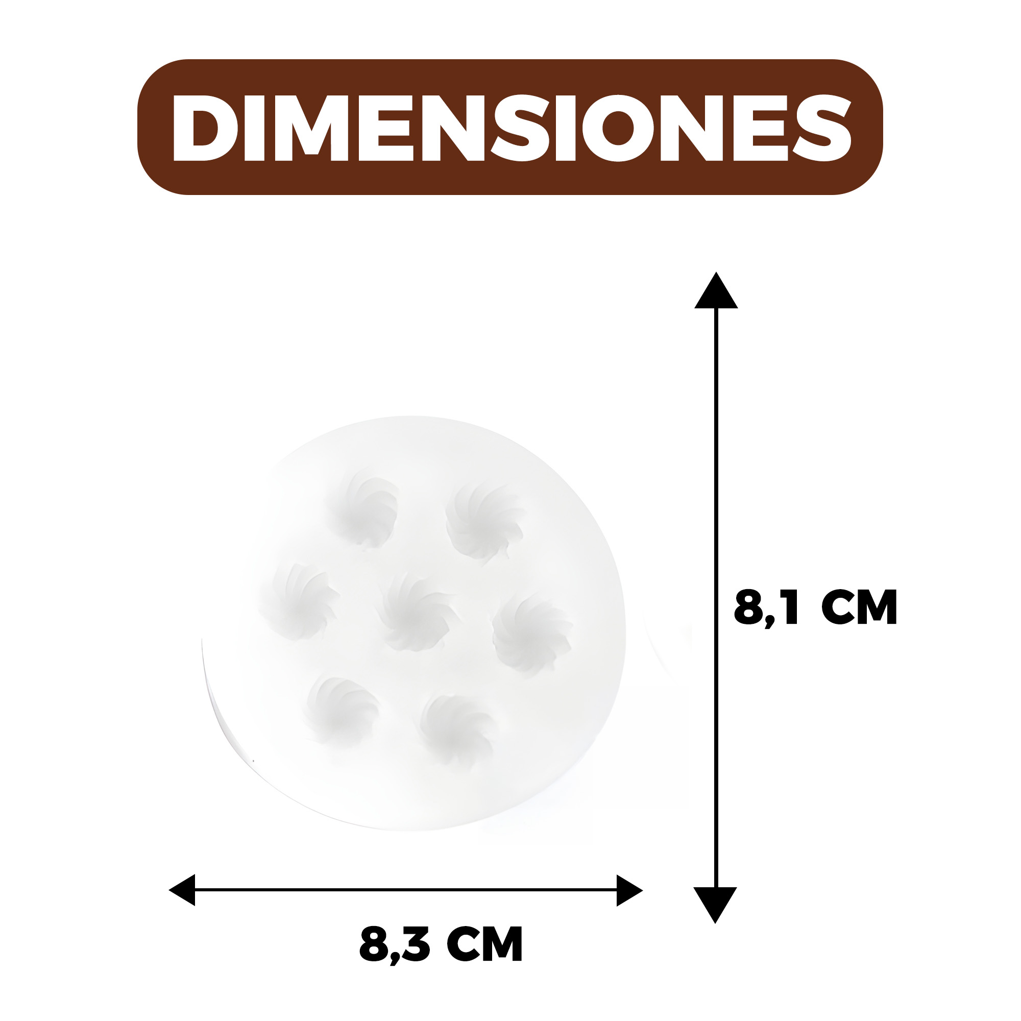 Molde Silicona Chocolates Pequeños Aromaterapia Velas 8,3 X 8,1 CM 2
