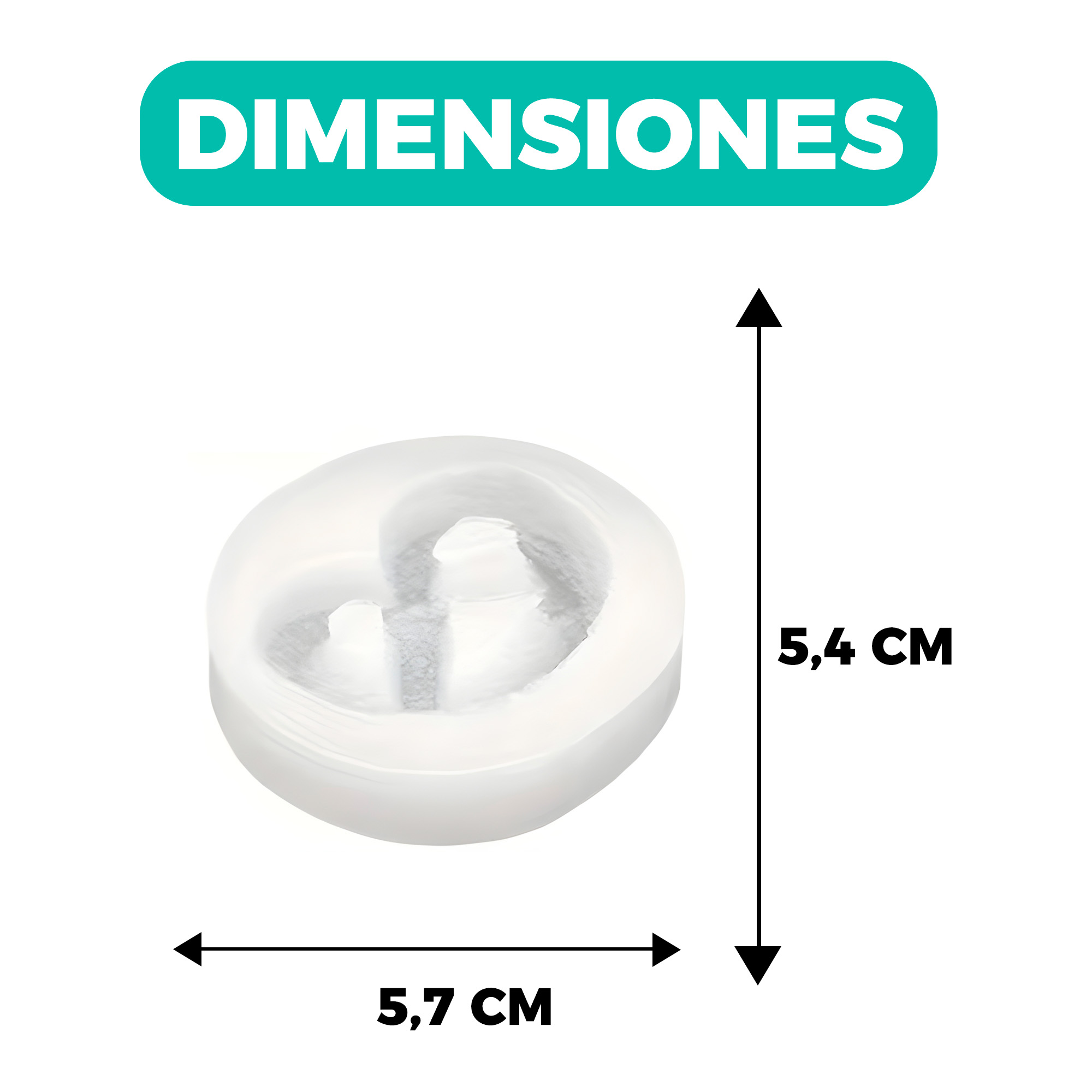 Molde Silicona Dulce Aromaterapia Velas 5,7 X 5,4 CM 2