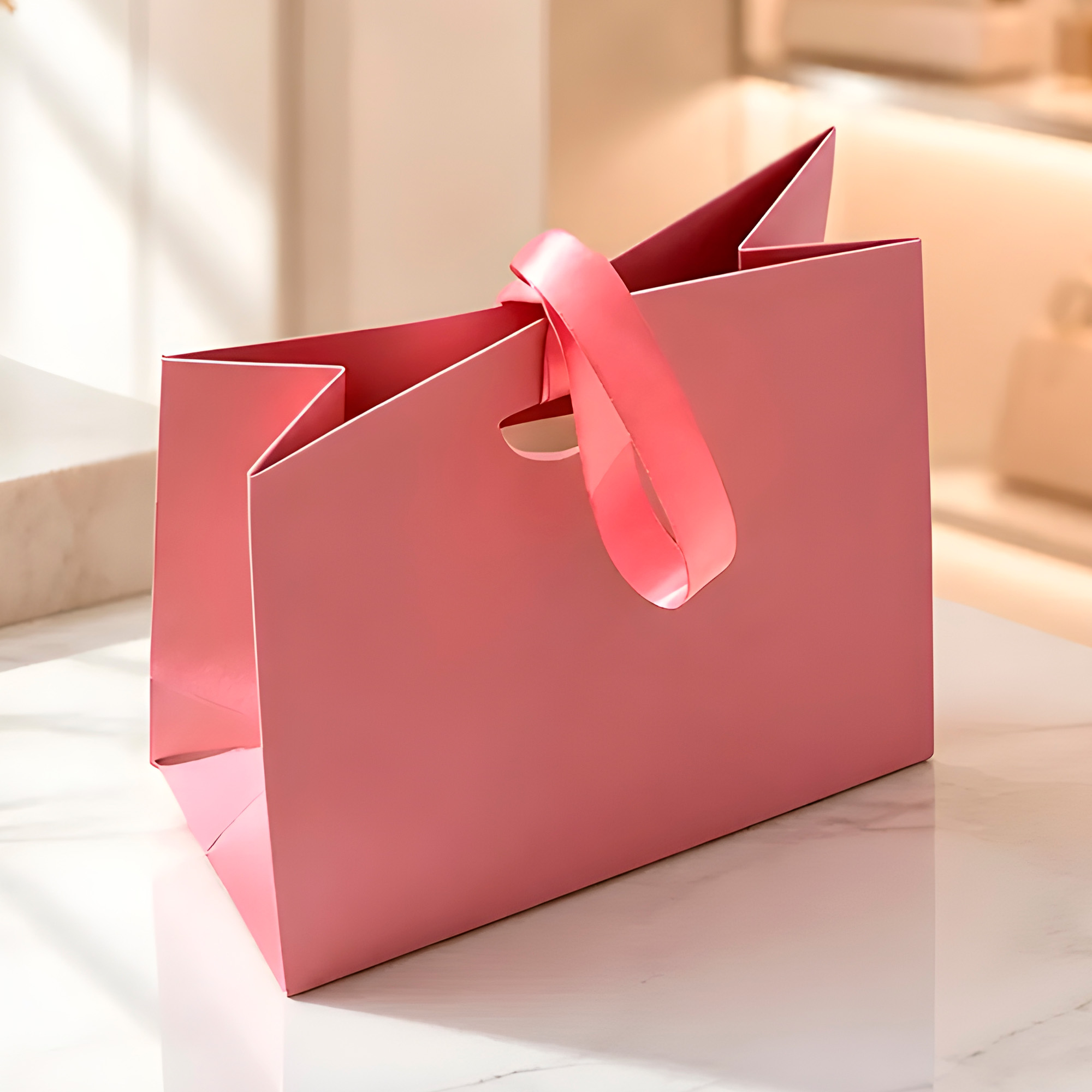 Bolsa De Regalo Diseño Plegable Lujo Duradera Colores 15.5 X 14.5 X 7.5 CM 3