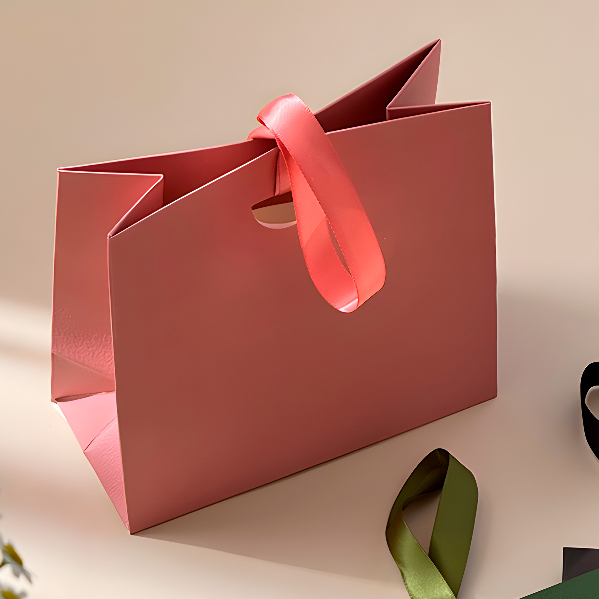 Bolsa De Regalo Diseño Plegable Lujo Duradera Colores 15.5 X 14.5 X 7.5 CM 16