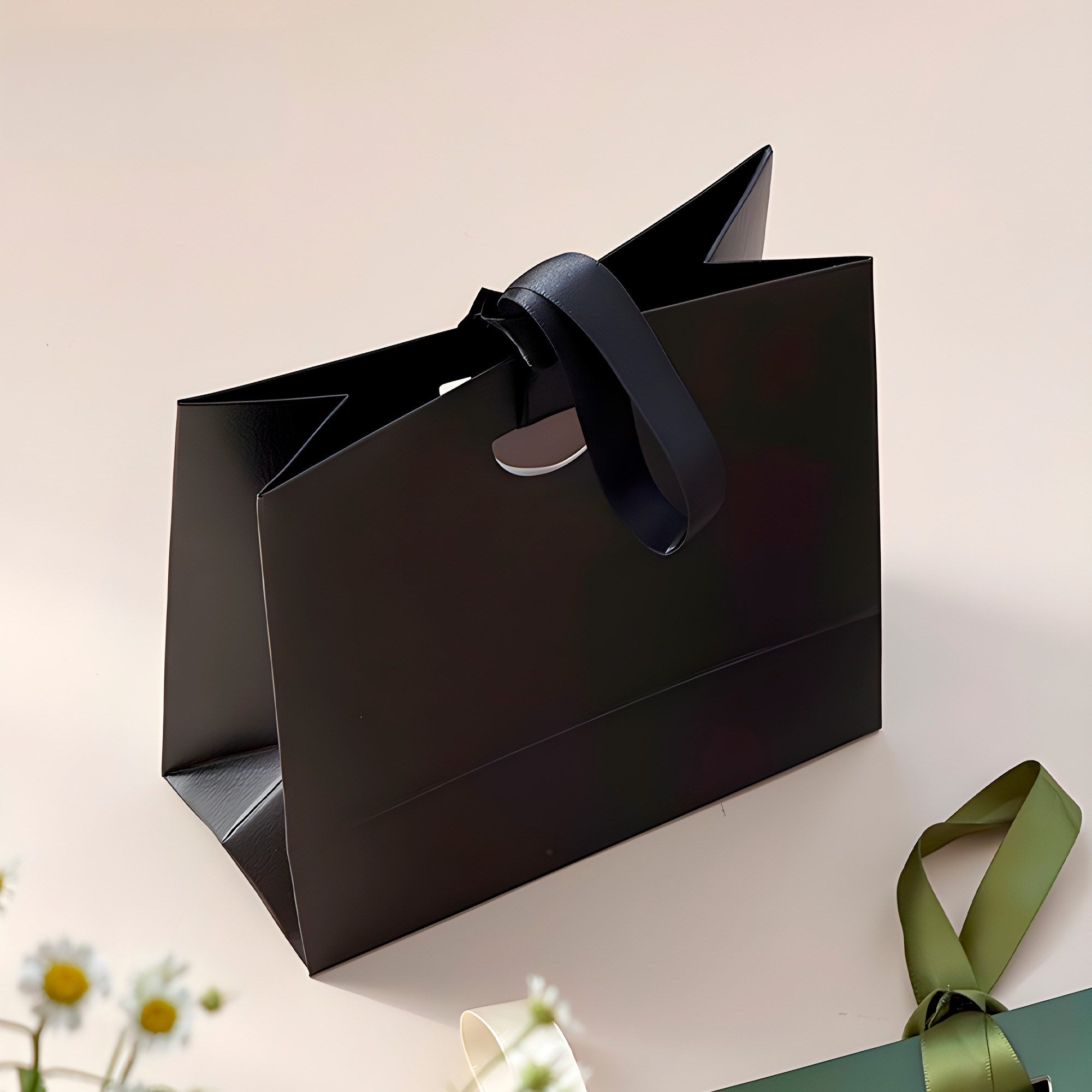 Bolsa De Regalo Diseño Plegable Lujo Duradera Colores 15.5 X 14.5 X 7.5 CM 11