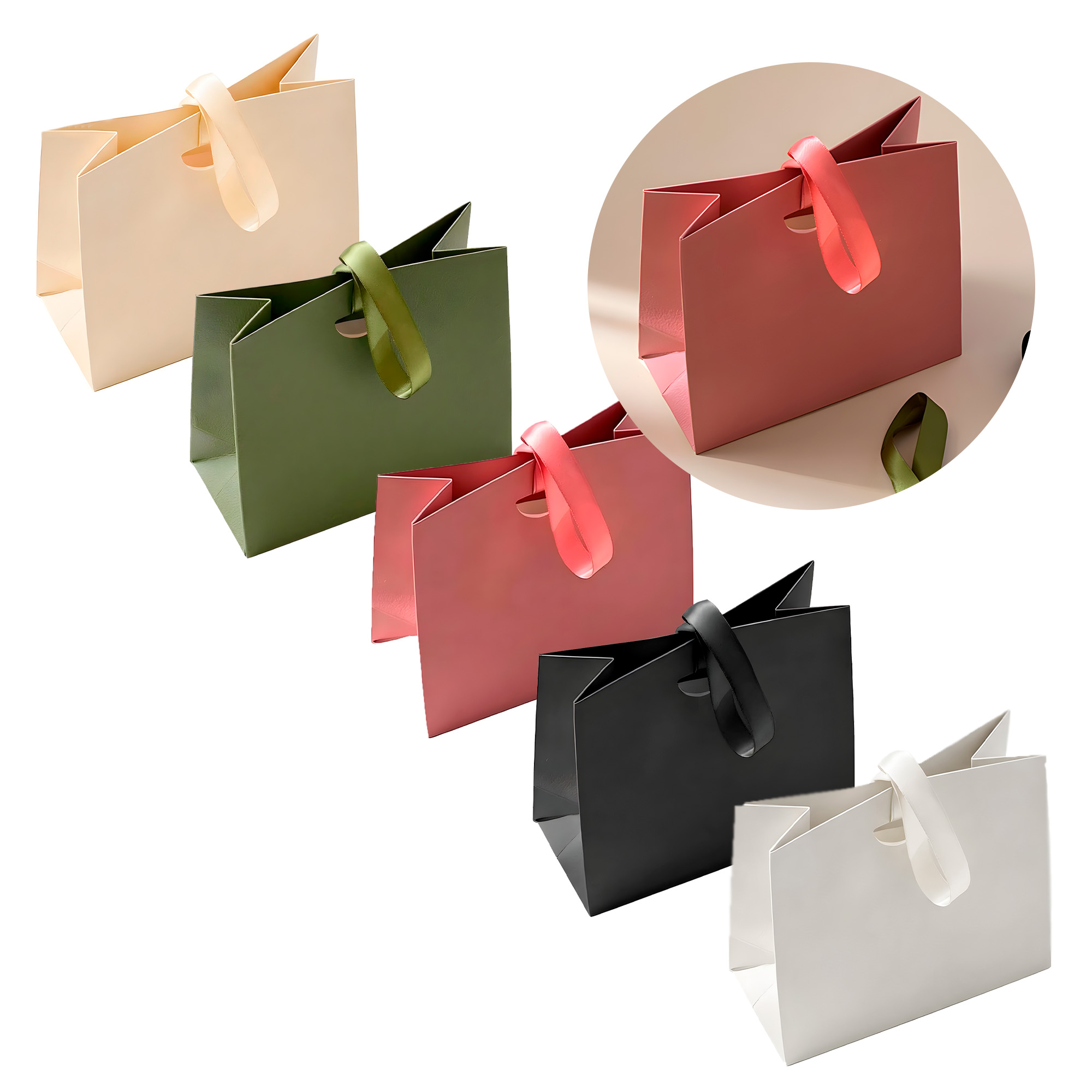 Bolsa De Regalo Diseño Plegable Lujo Duradera Colores 22 X 18 X 8.5 CM 1