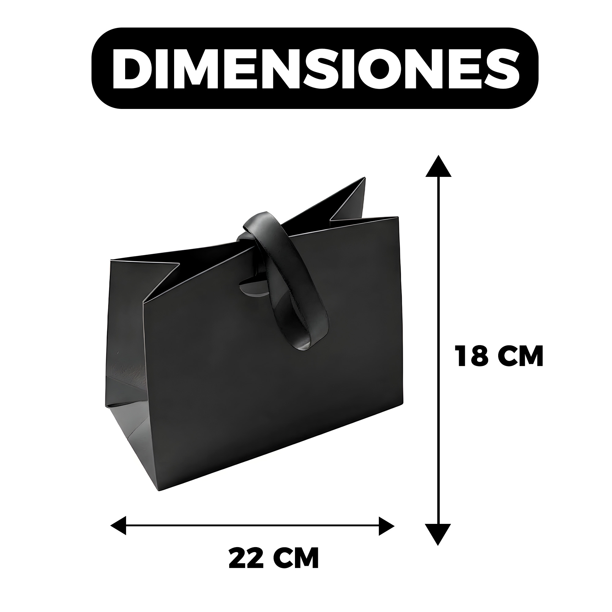 Bolsa De Regalo Diseño Plegable Lujo Duradera Colores 22 X 18 X 8.5 CM 2