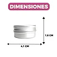 Portavelas Latas Fabricación 10 ml Gris Fabricación Insumo 4,1 X 1,6 CM - Miniatura 2