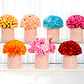 Set 3 Cajas Kraft Cilindrico Ramo de Flores Decoración Fiestas Colores - Miniatura 4