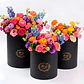 Set 3 Cajas Kraft Cilindrico Ramo de Flores Decoración Fiestas Colores - Miniatura 9