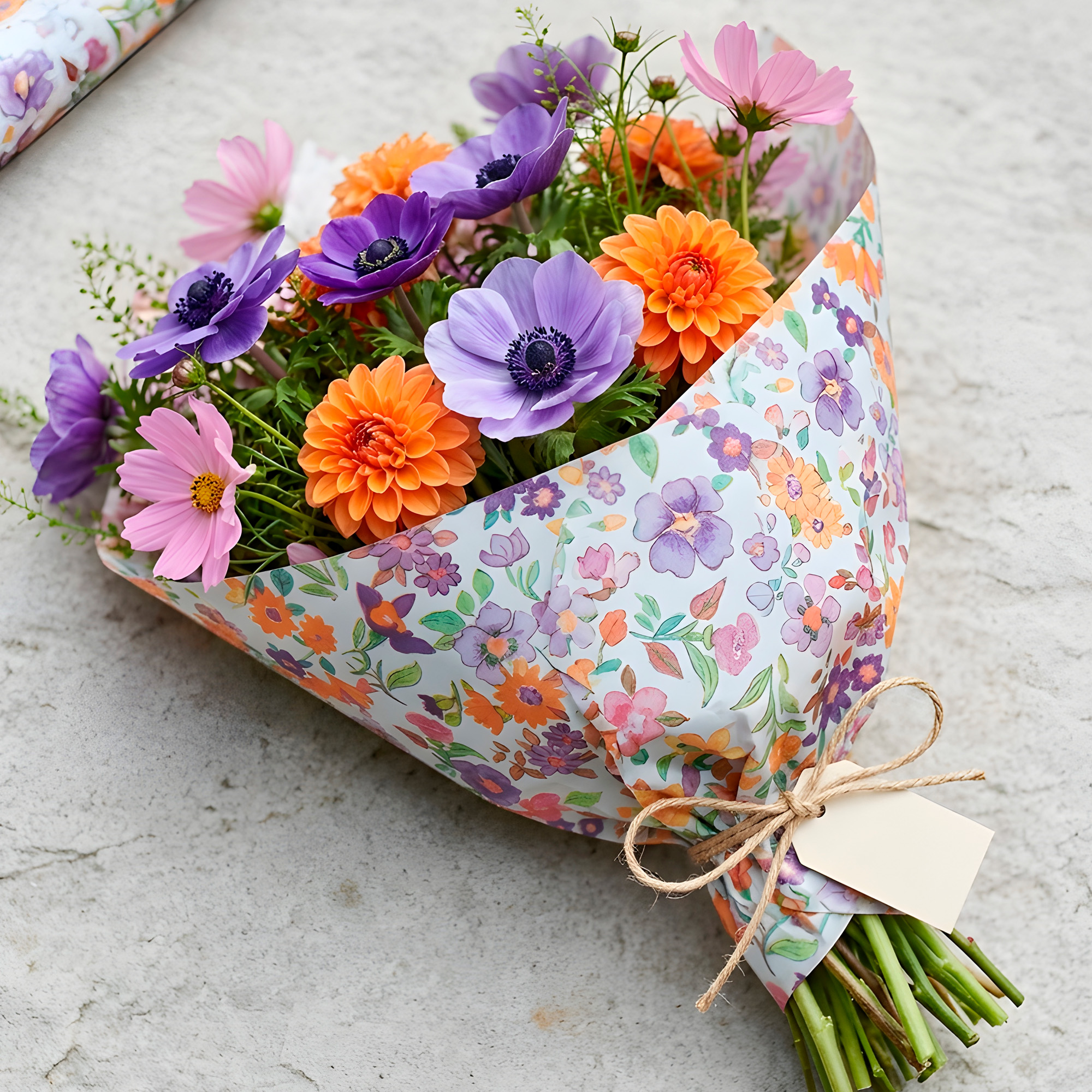 20 Pliegos Papel Lazos Para Envolver Flores Ramos Floristería 50X70 CM 21
