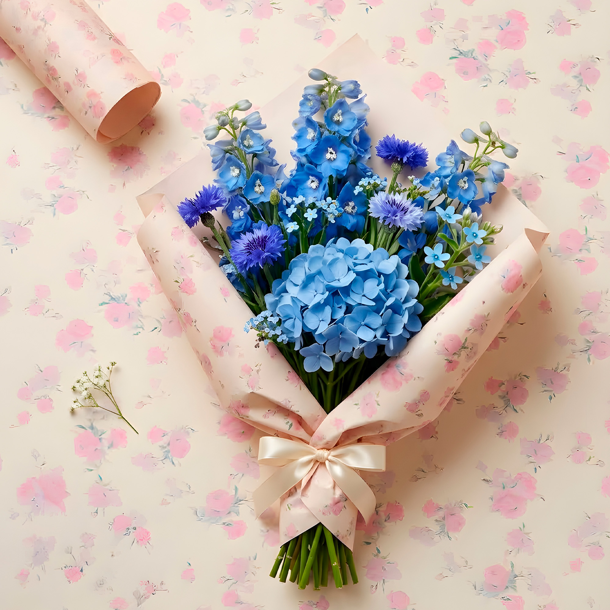 20 Pliegos Papel Lazos Para Envolver Flores Ramos Floristería 50X70 CM 29