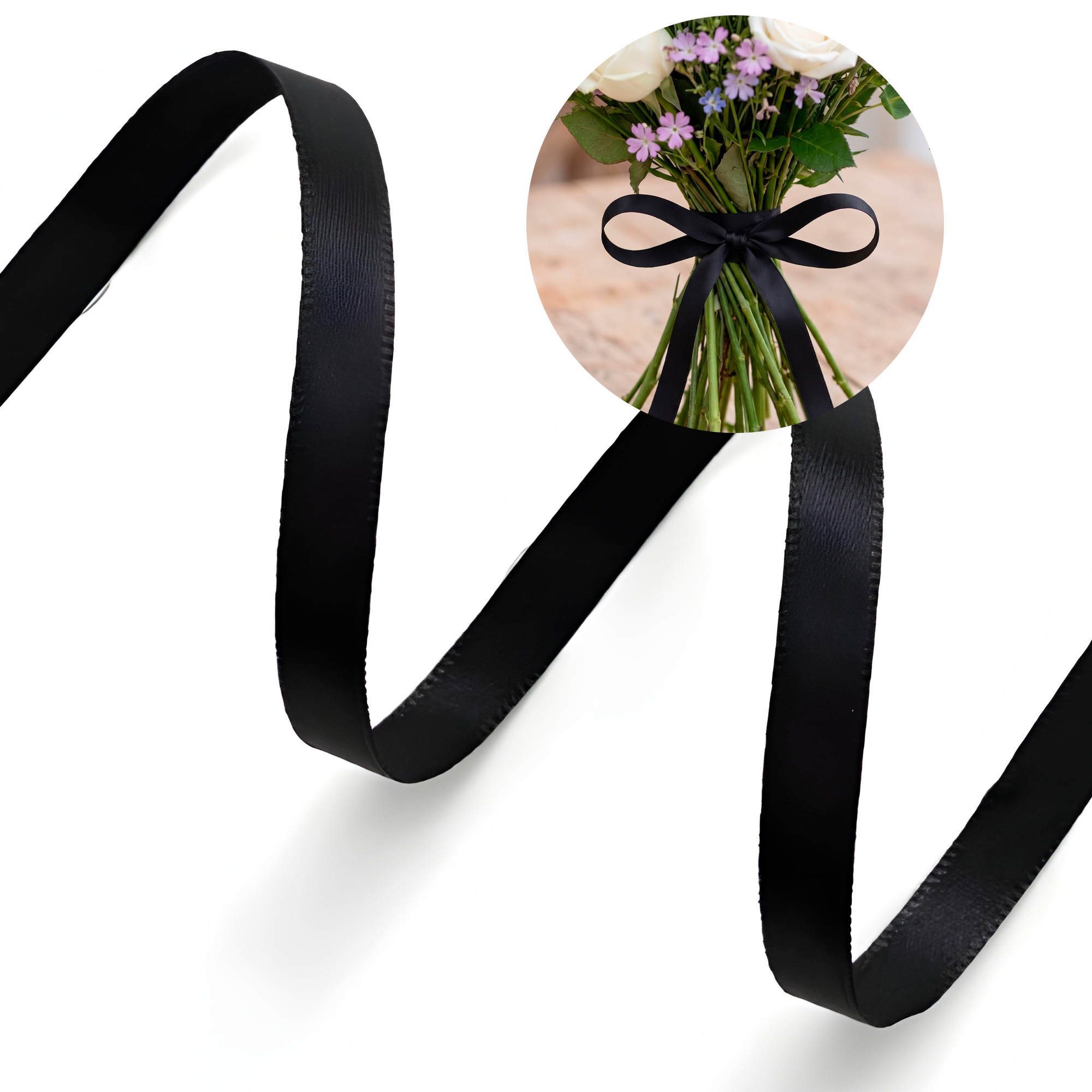 Cinta Satin Roja Para Envolver Flores Ramos Floristería 1 Cm X 80 Mtrs 5
