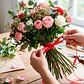 Cinta Satin Roja Para Envolver Flores Ramos Floristería 1 Cm X 80 Mtrs - Miniatura 3