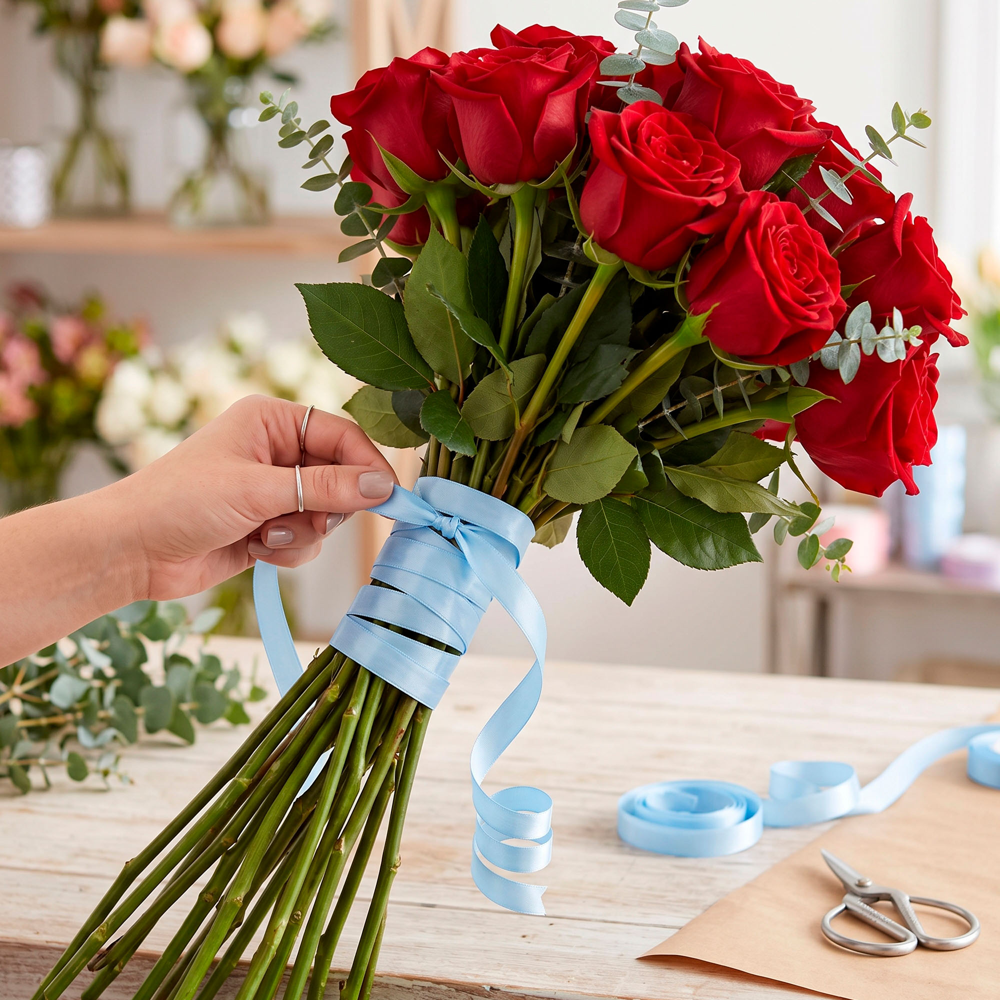 Cinta Satin Roja Para Envolver Flores Ramos Floristería 1 Cm X 80 Mtrs 17