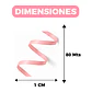 Cinta Satin Roja Para Envolver Flores Ramos Floristería 1 Cm X 80 Mtrs - Miniatura 2