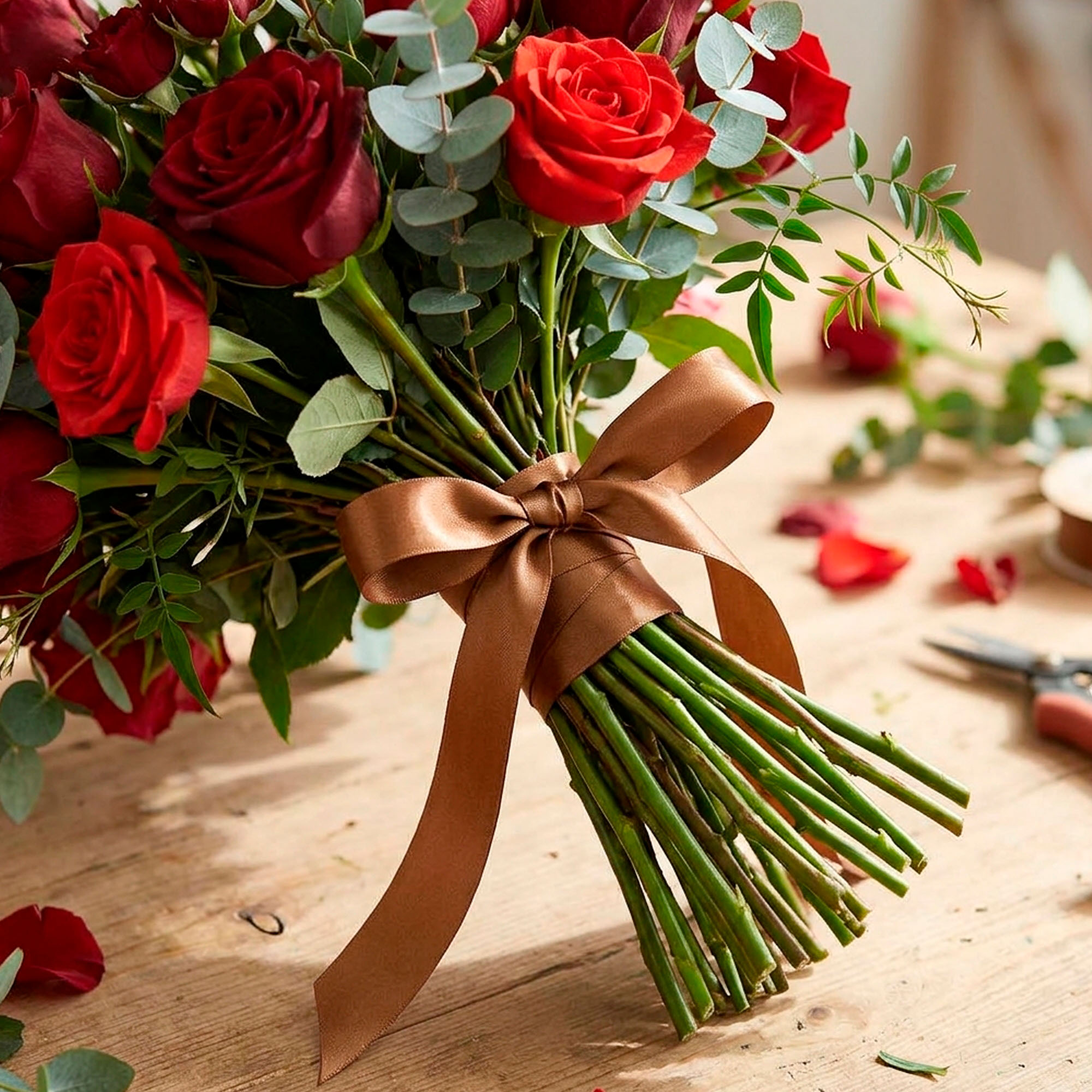 Cinta Satin Roja Para Envolver Flores Ramos Floristería 2,5 Cm X 80 Mtrs 40