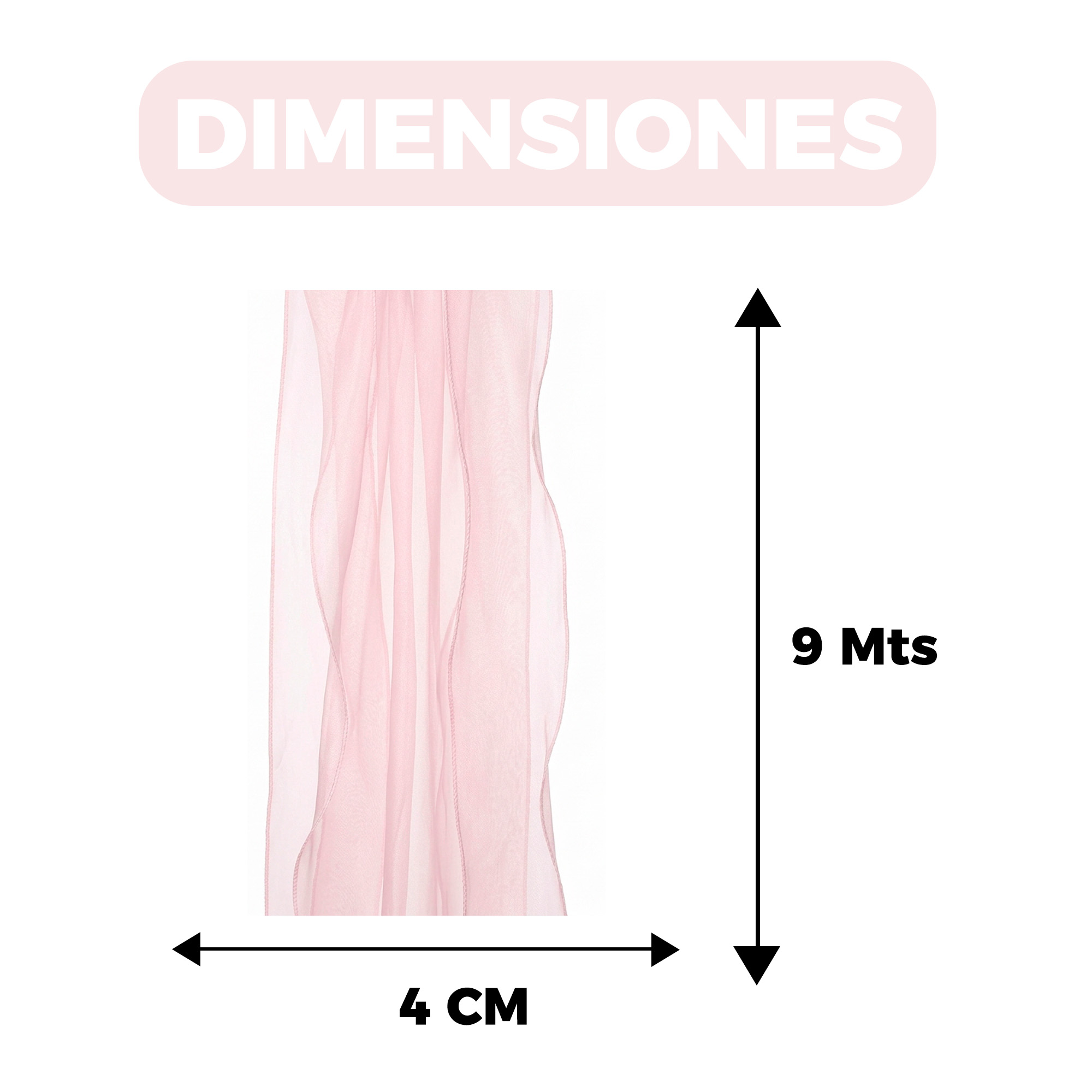 Cinta De Seda Organza Satinada Envolver Flores Regalos 4CM X 10 Mts 3