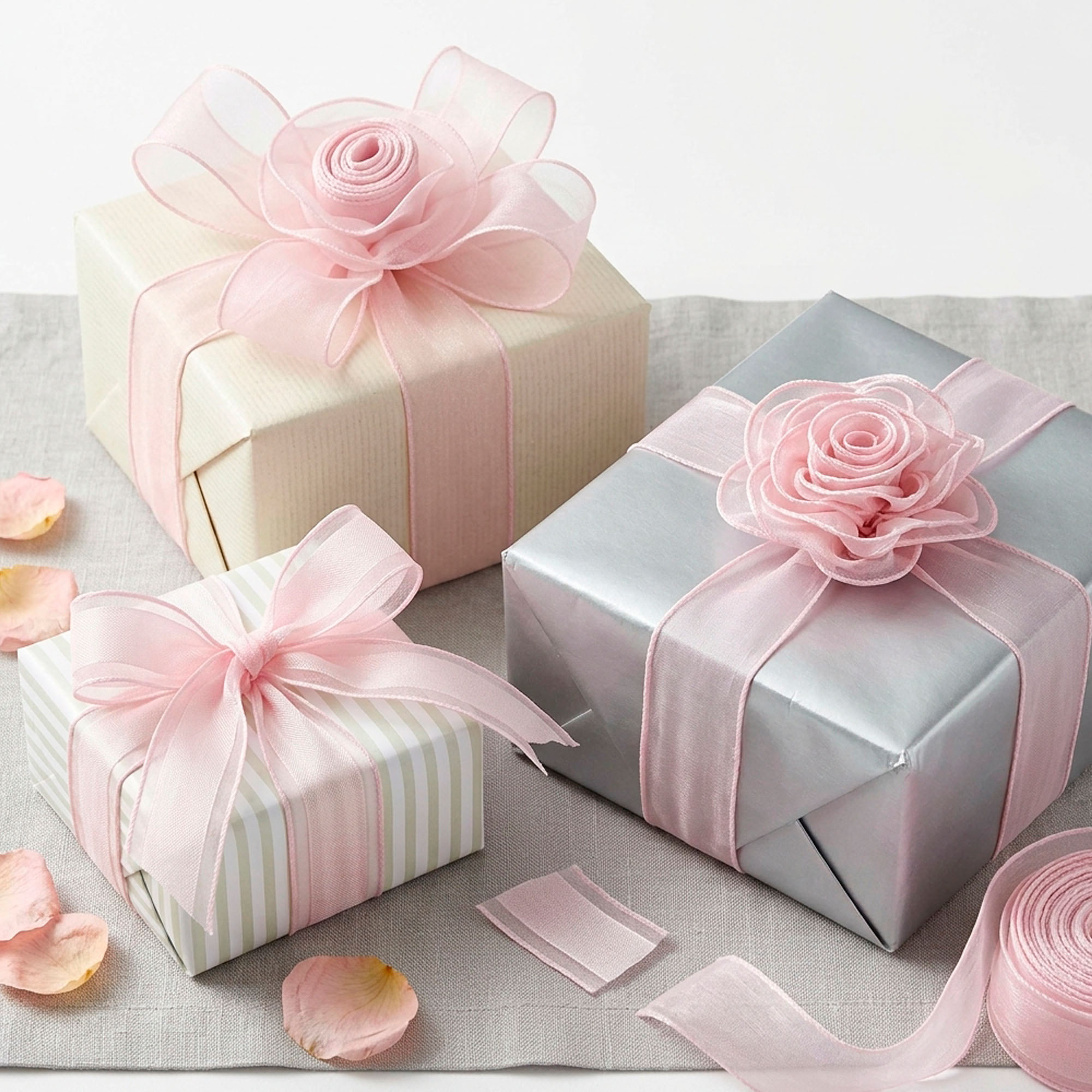 Cinta De Seda Organza Satinada Envolver Flores Regalos 4CM X 10 Mts 17