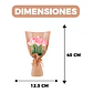 20 Papeles Kraft Envolver Flores Decoración Florería 40 X 12.3 X 4 CM - Miniatura 2