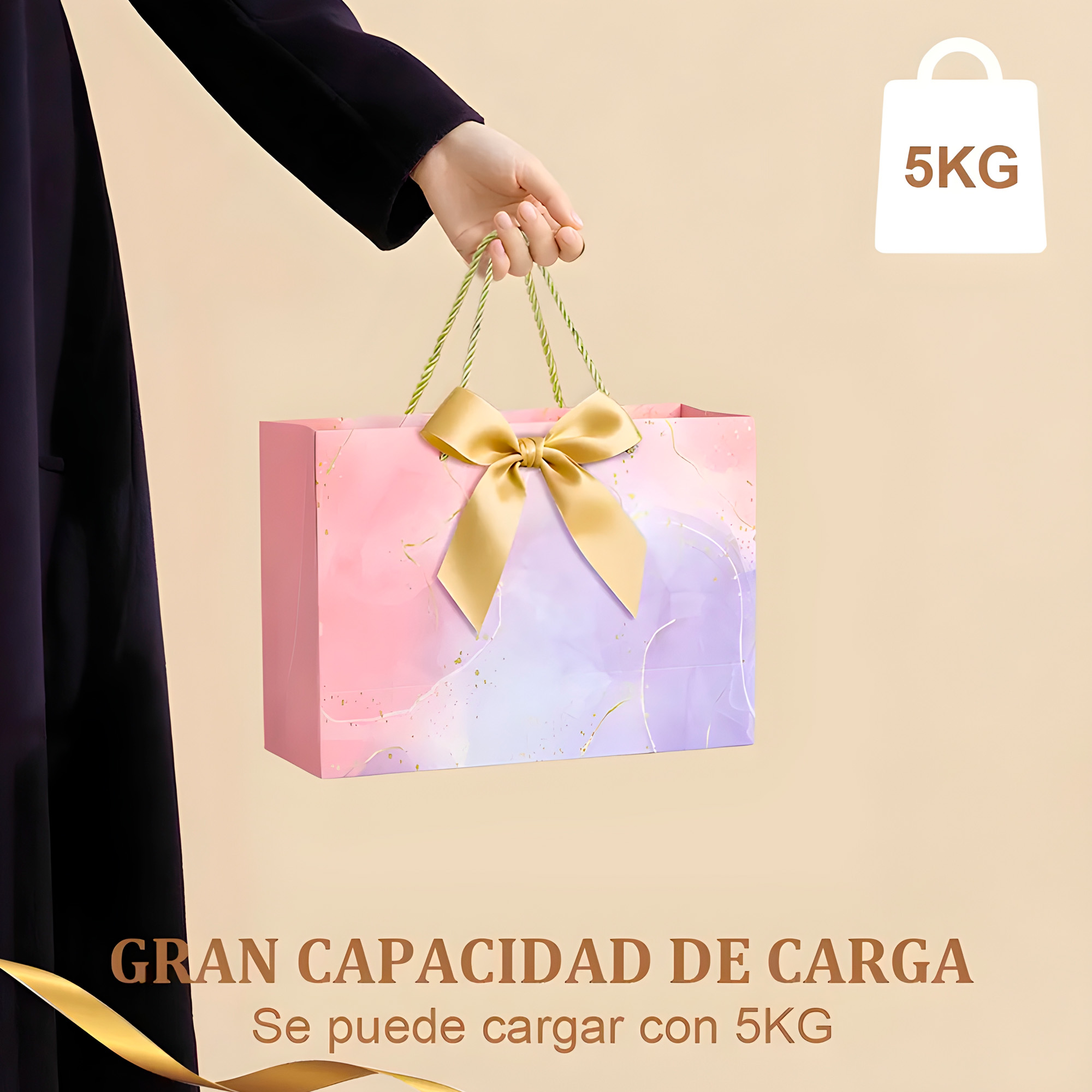 Bolsas de Lujo Coloridas para Regalo 19 X 15 X 7 CM 3