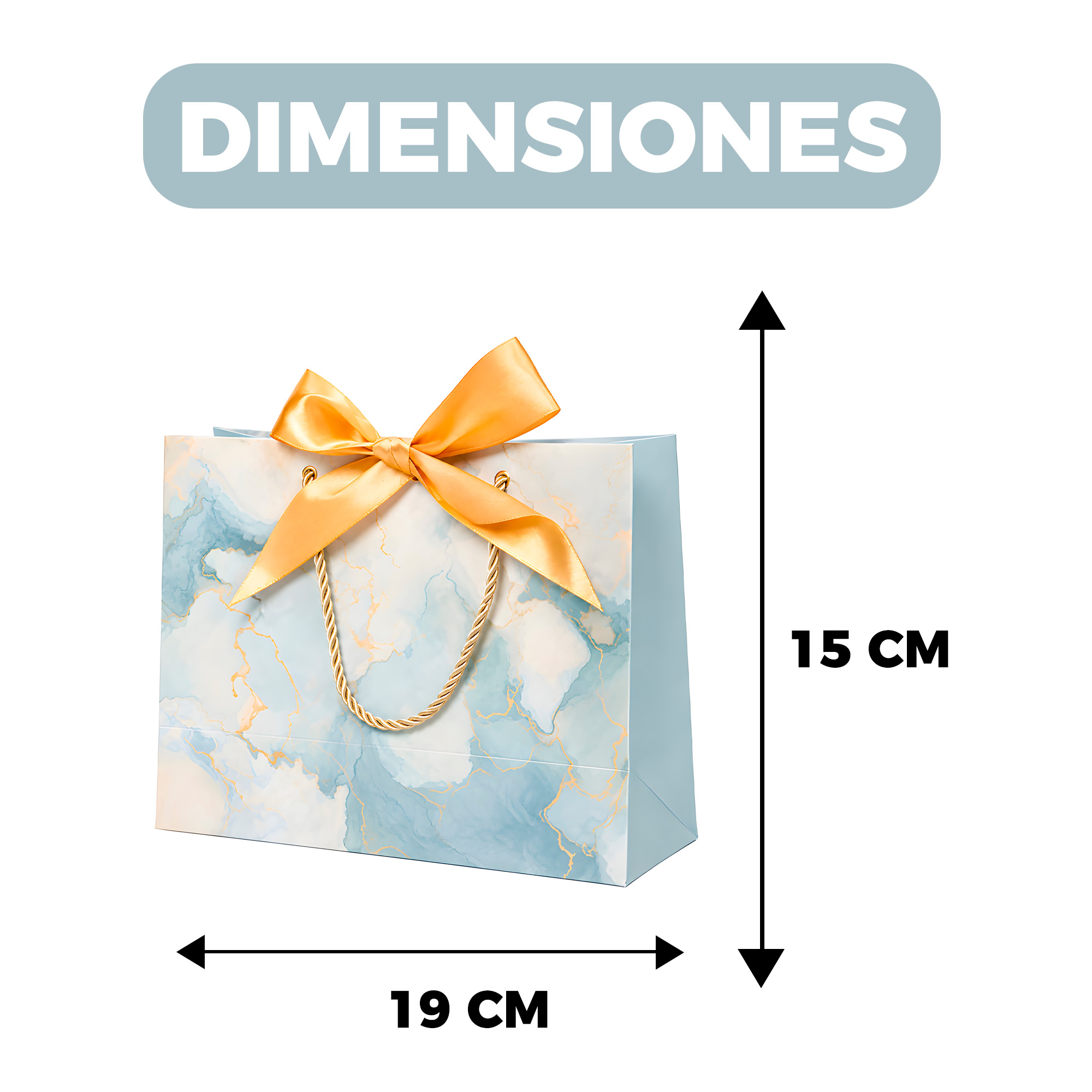 Bolsas de Lujo Coloridas para Regalo 19 X 15 X 7 CM 2