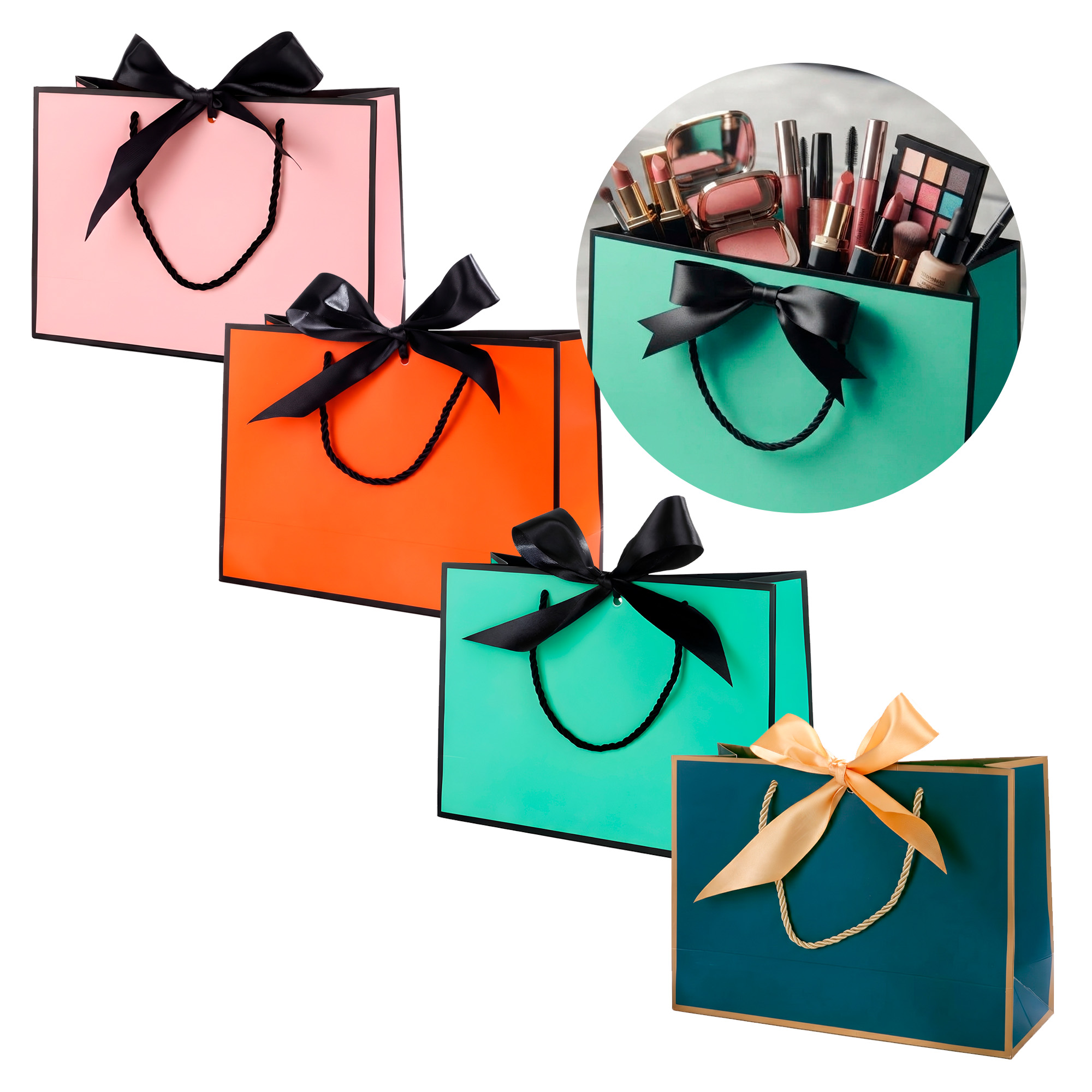 Bolsas de Lujo Unicolor para Regalo 19 X 15 X 7 CM 1