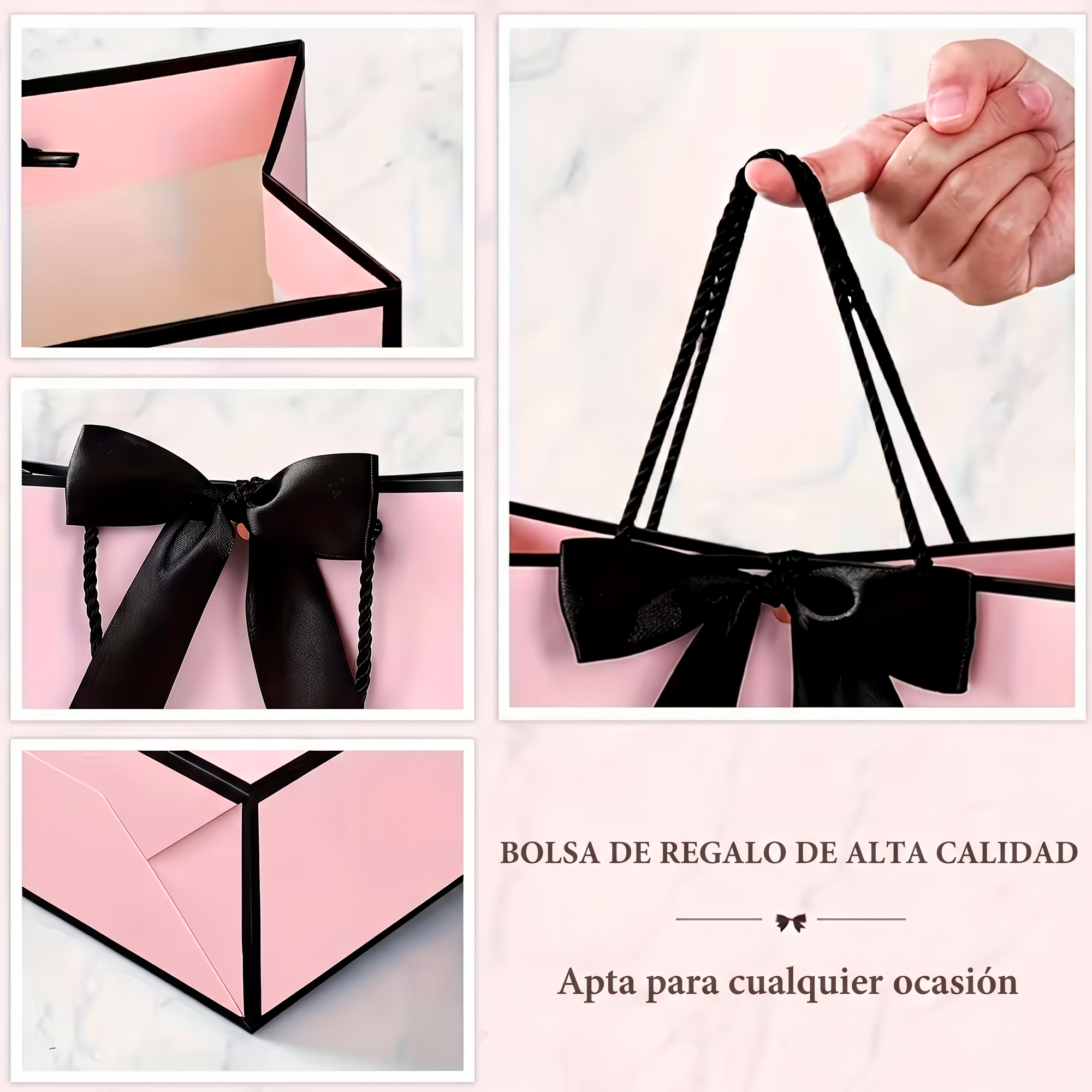 Bolsas de Lujo Unicolor para Regalo 19 X 15 X 7 CM 6