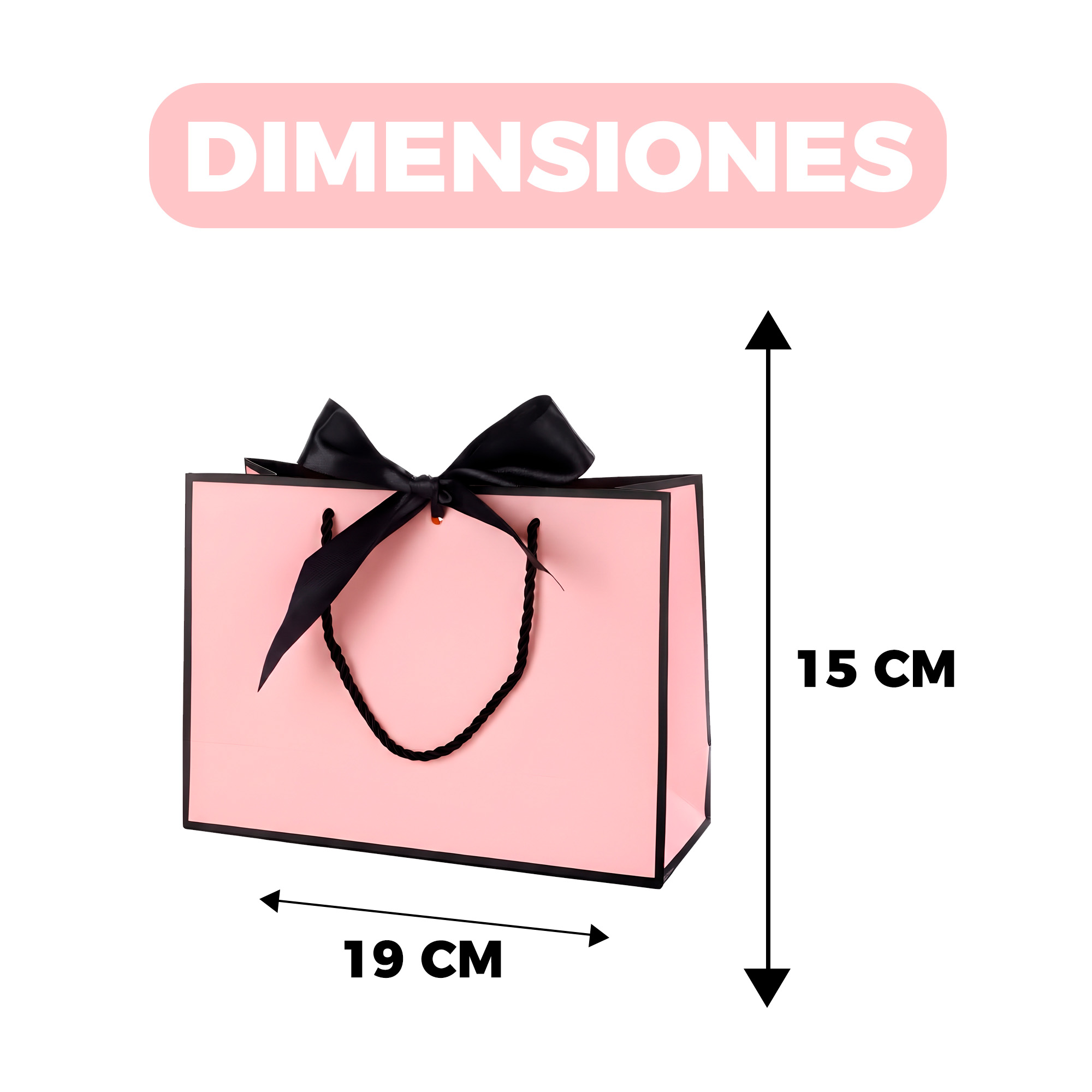 Bolsas de Lujo Unicolor para Regalo 19 X 15 X 7 CM 15