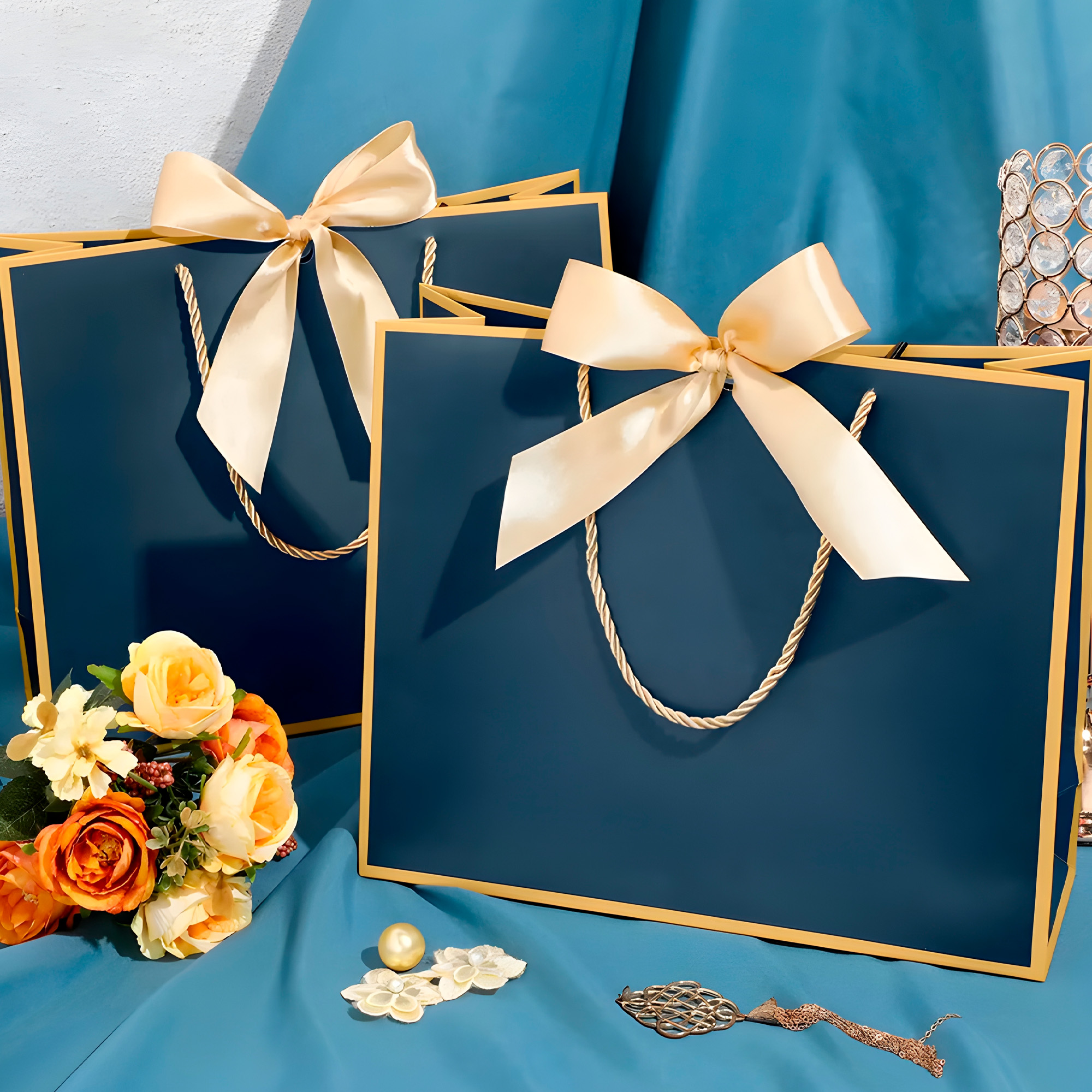 Bolsas de Lujo Unicolor para Regalo 19 X 15 X 7 CM 20