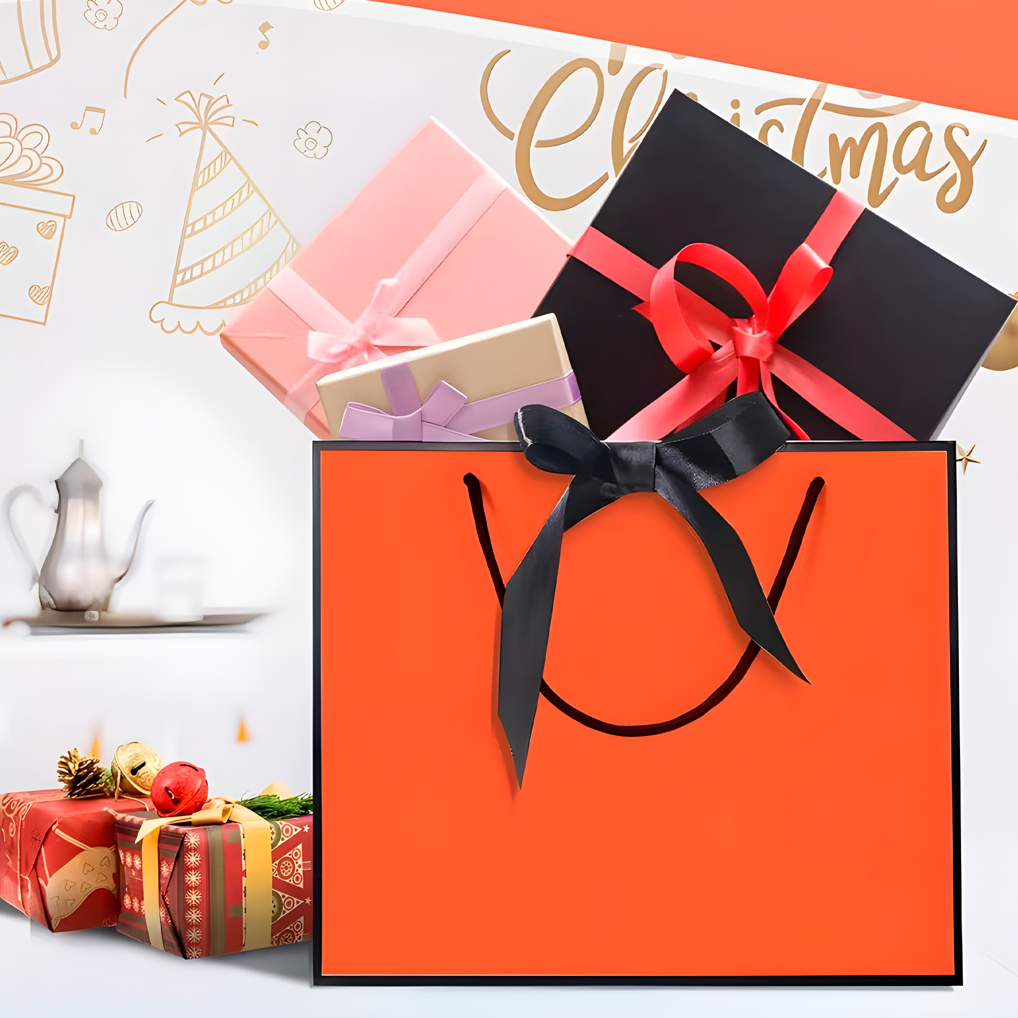 Bolsas de Lujo Unicolor para Regalo 28 X 20 X 10 CM 17