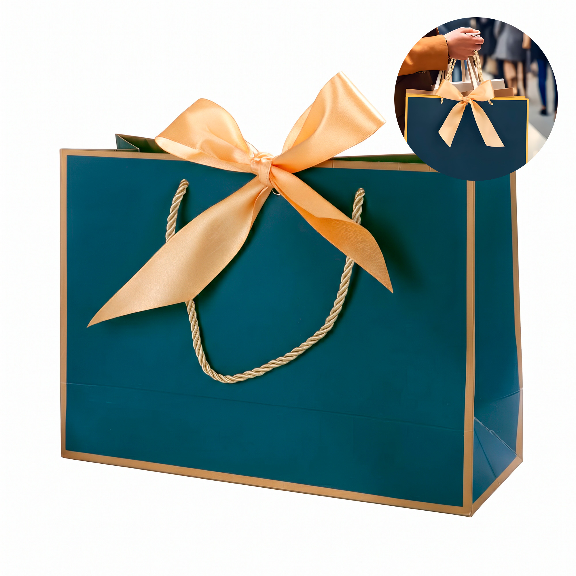 Bolsas de Lujo Unicolor para Regalo 32 X 25 X 11 CM 19