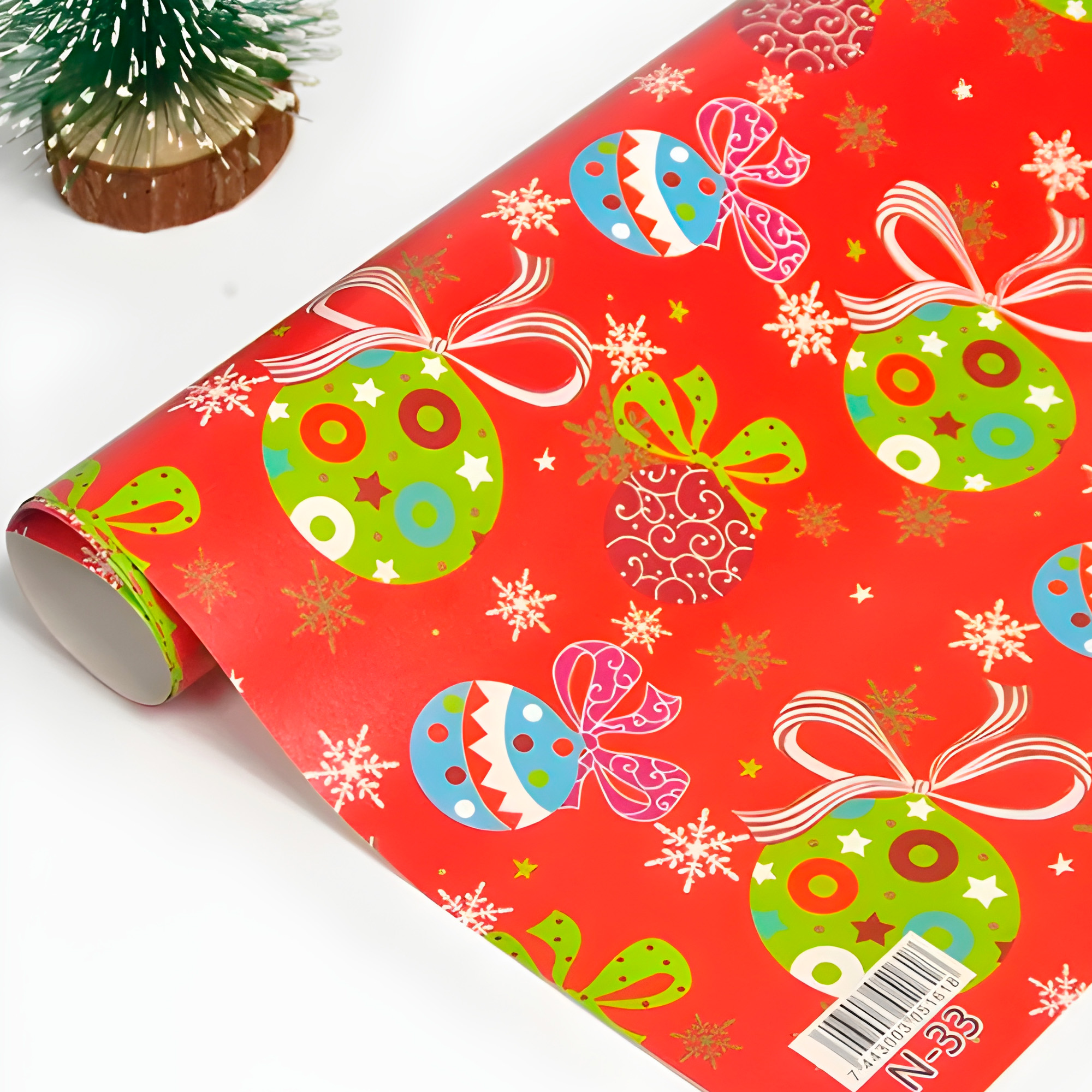 Caja con 50 Pliegos para Envolver Regalos de Navidad Al Azar Viejito Pascuero Papeles 4