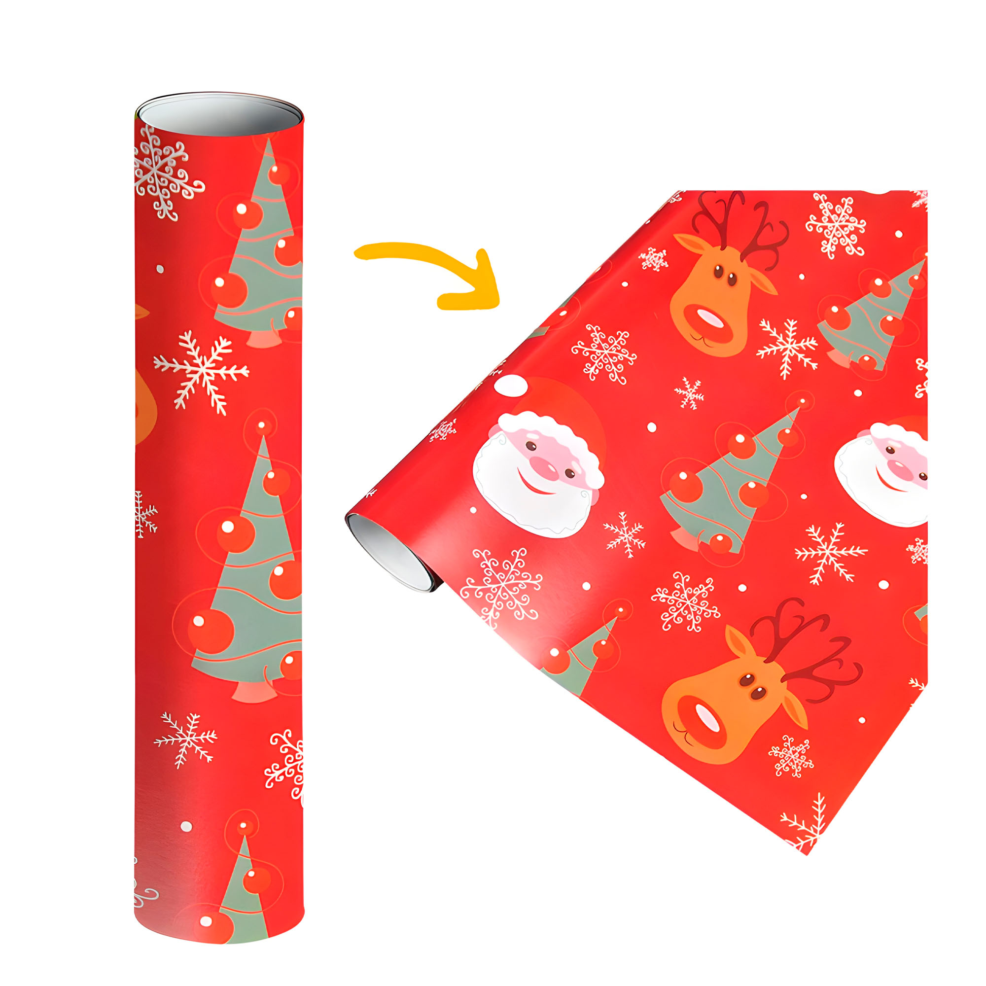 Set 50 Pliegos para Envolver Regalos de Navidad Viejito Pascuero 52X75 CM 4