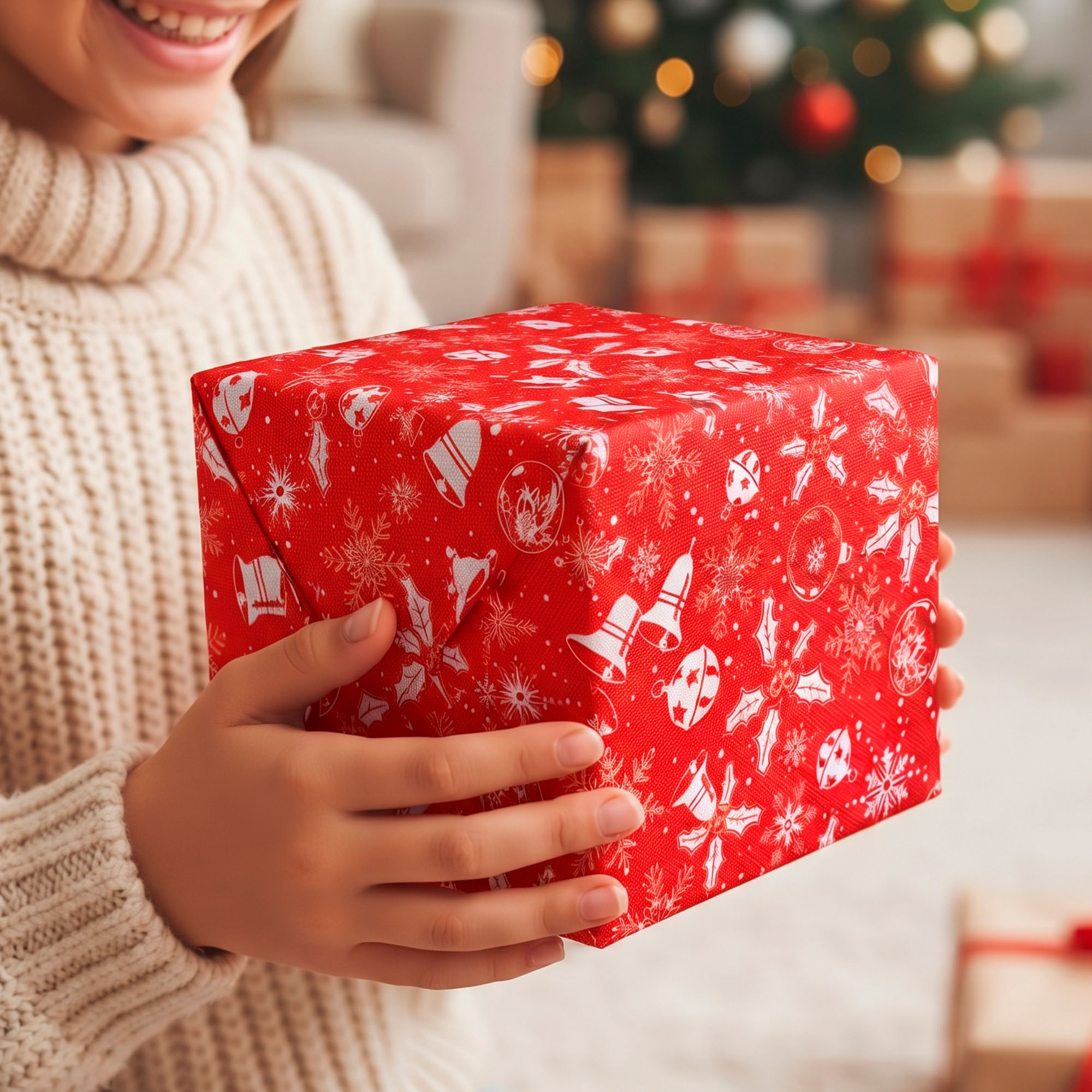 Set 50 Pliegos para Envolver Regalos de Navidad Viejito Pascuero 52X75 CM 17