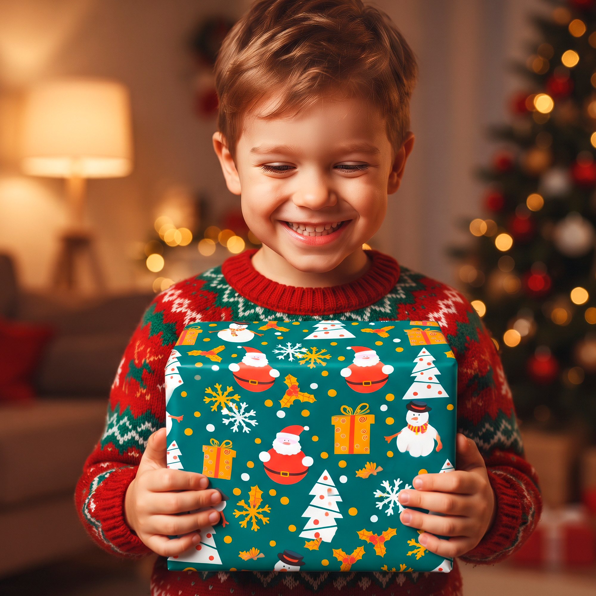 Set 50 Pliegos para Envolver Regalos de Navidad Viejito Pascuero 52X75 CM 22