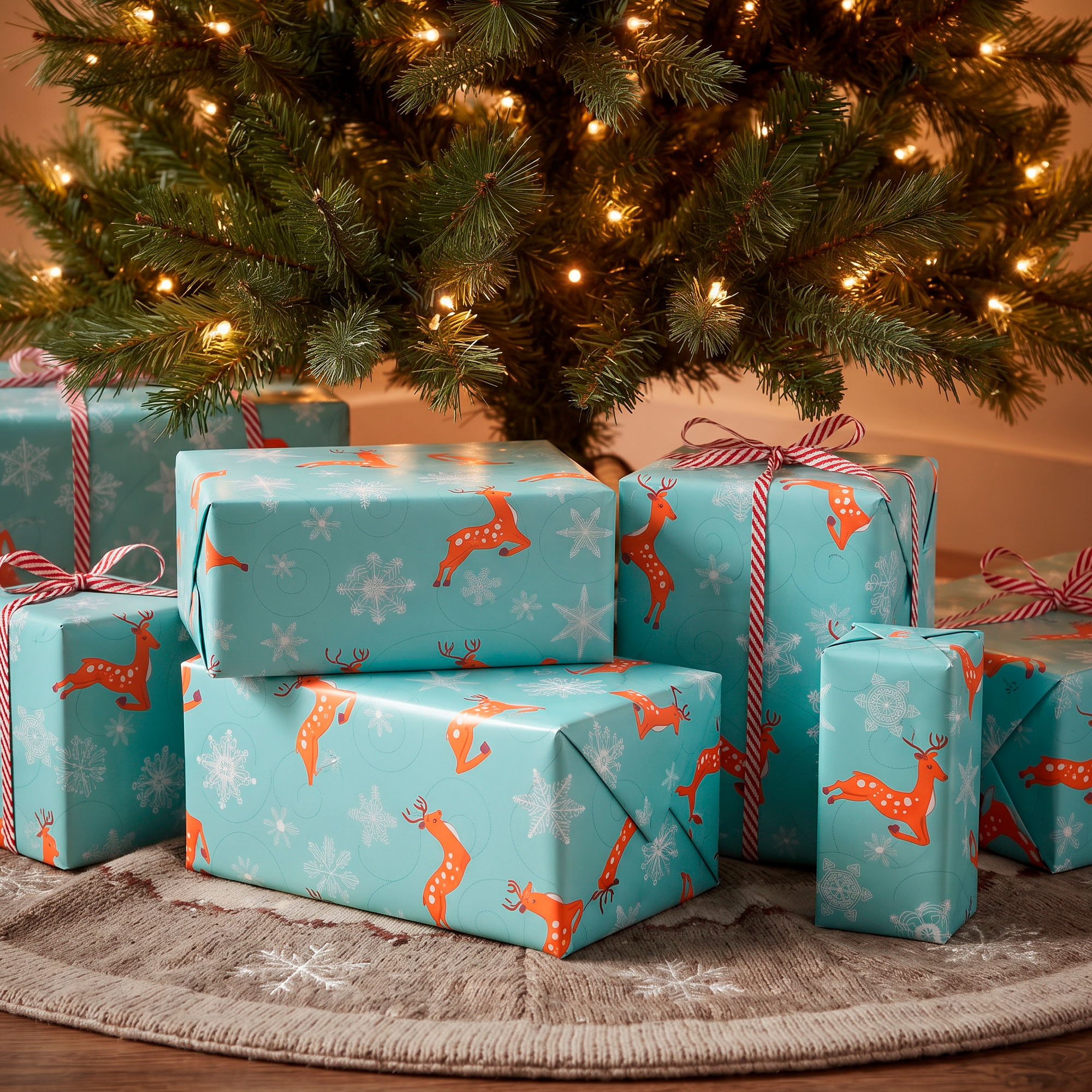 Set 50 Pliegos para Envolver Regalos de Navidad Viejito Pascuero 52X75 CM 31
