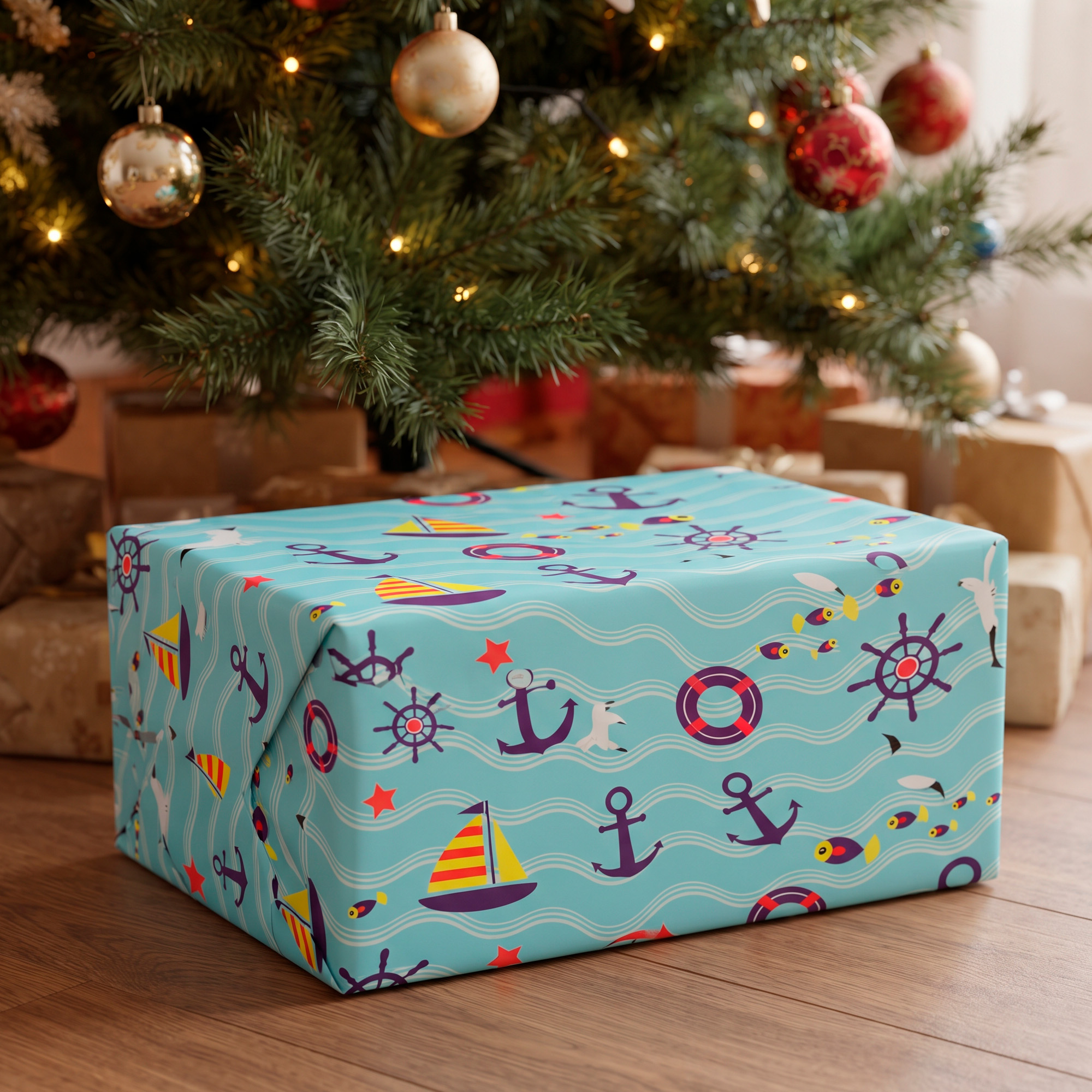 Set 50 Pliegos para Envolver Regalos de Navidad Viejito Pascuero 52X75 CM 33