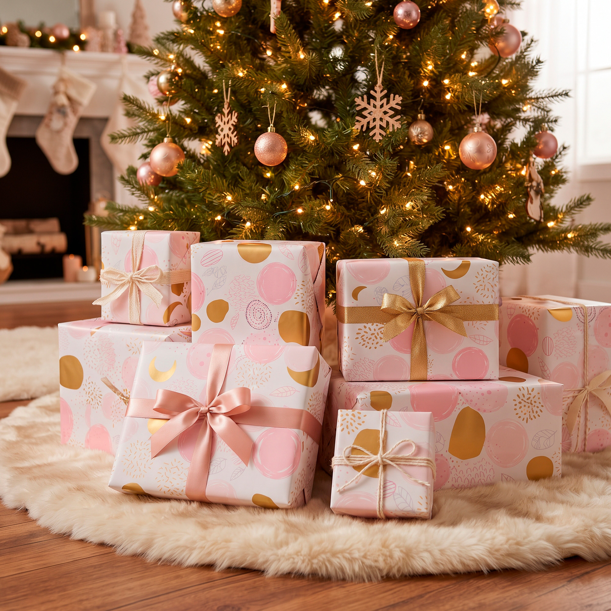 Set 50 Pliegos para Envolver Regalos de Navidad Viejito Pascuero 52X75 CM 42
